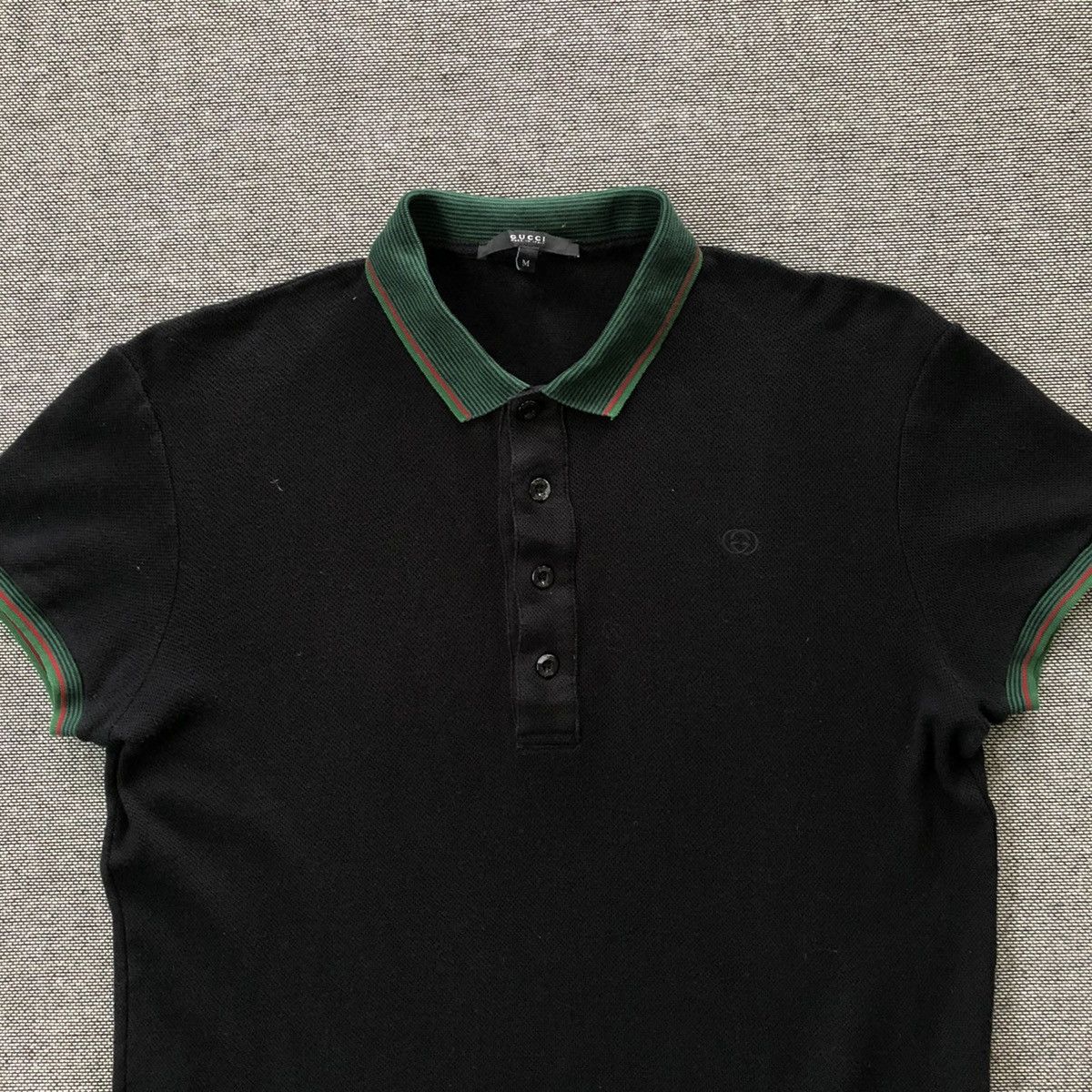 Gucci GUCCI Logo GG Embroidery Stripe Polo Shirt Size M / US 6-8 / IT 42-44 - 3 Thumbnail