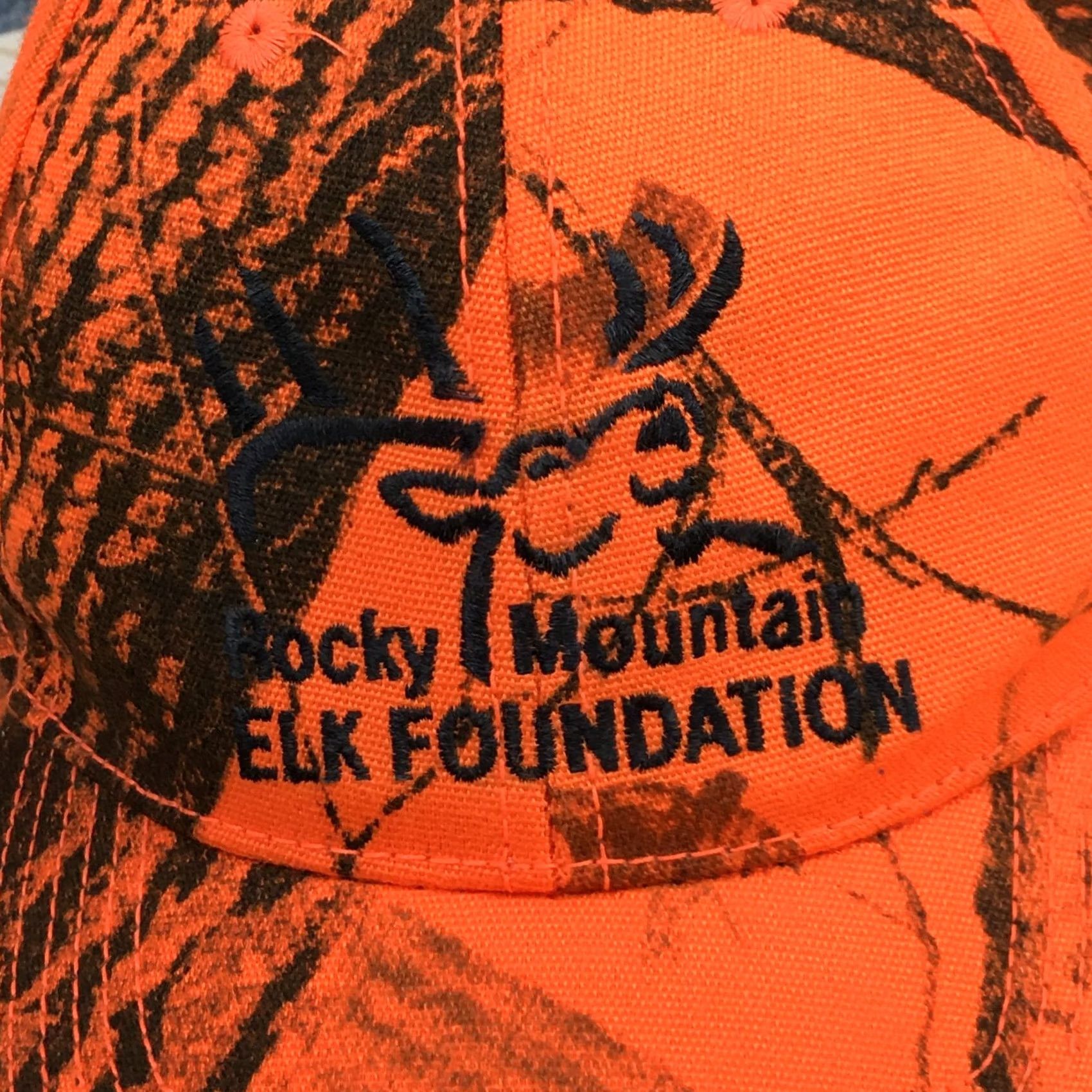 Vintage Rocky Mountain Elk Foundation Unisex Baseball Cap, Orange Adjustable Brim - One Size Size ONE SIZE - 3 Thumbnail