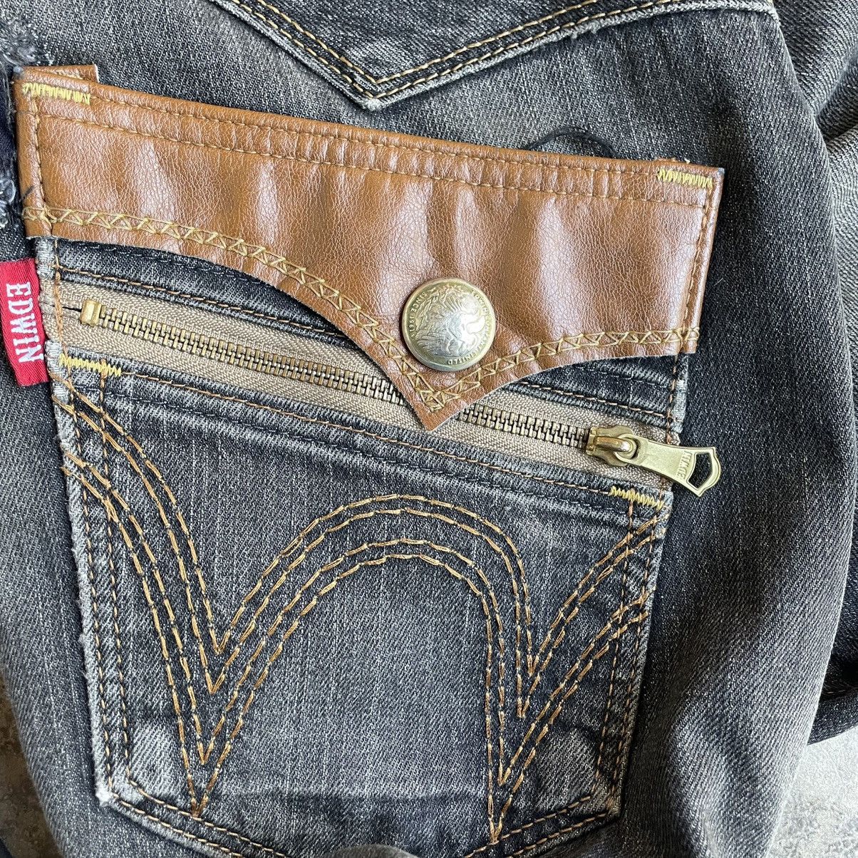 Edwin 🔥Vintage Edwin EXS404 Stoned Washed Distress Denim Jeans Size US 33 - 14 Thumbnail