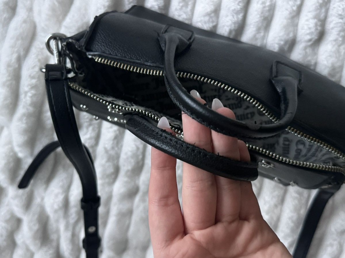 Juicy Couture Juicy Couture Black Faux Leather Barrel Bag Silver Studded Size ONE SIZE - 20 Thumbnail