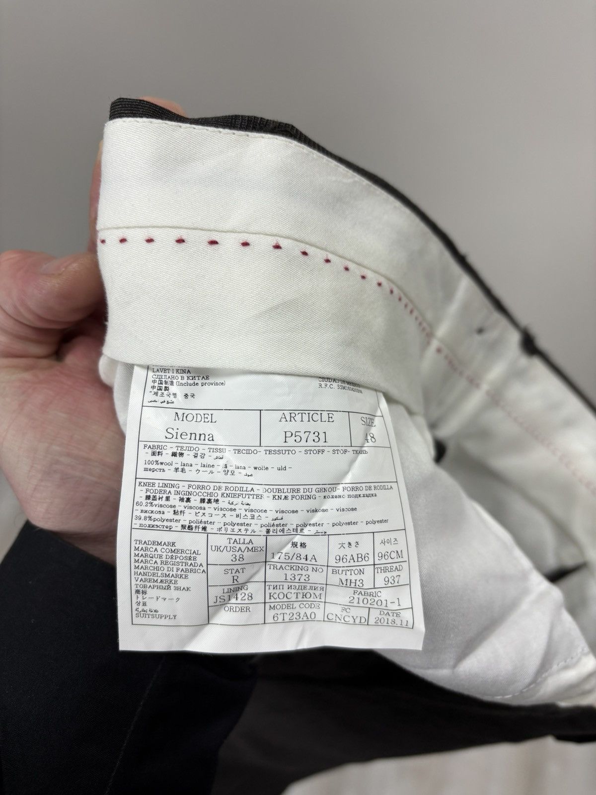 Suitsupply Mens pants Suitsupply Size 38 Color Brown Size US 38 / EU 54 - 7 Thumbnail
