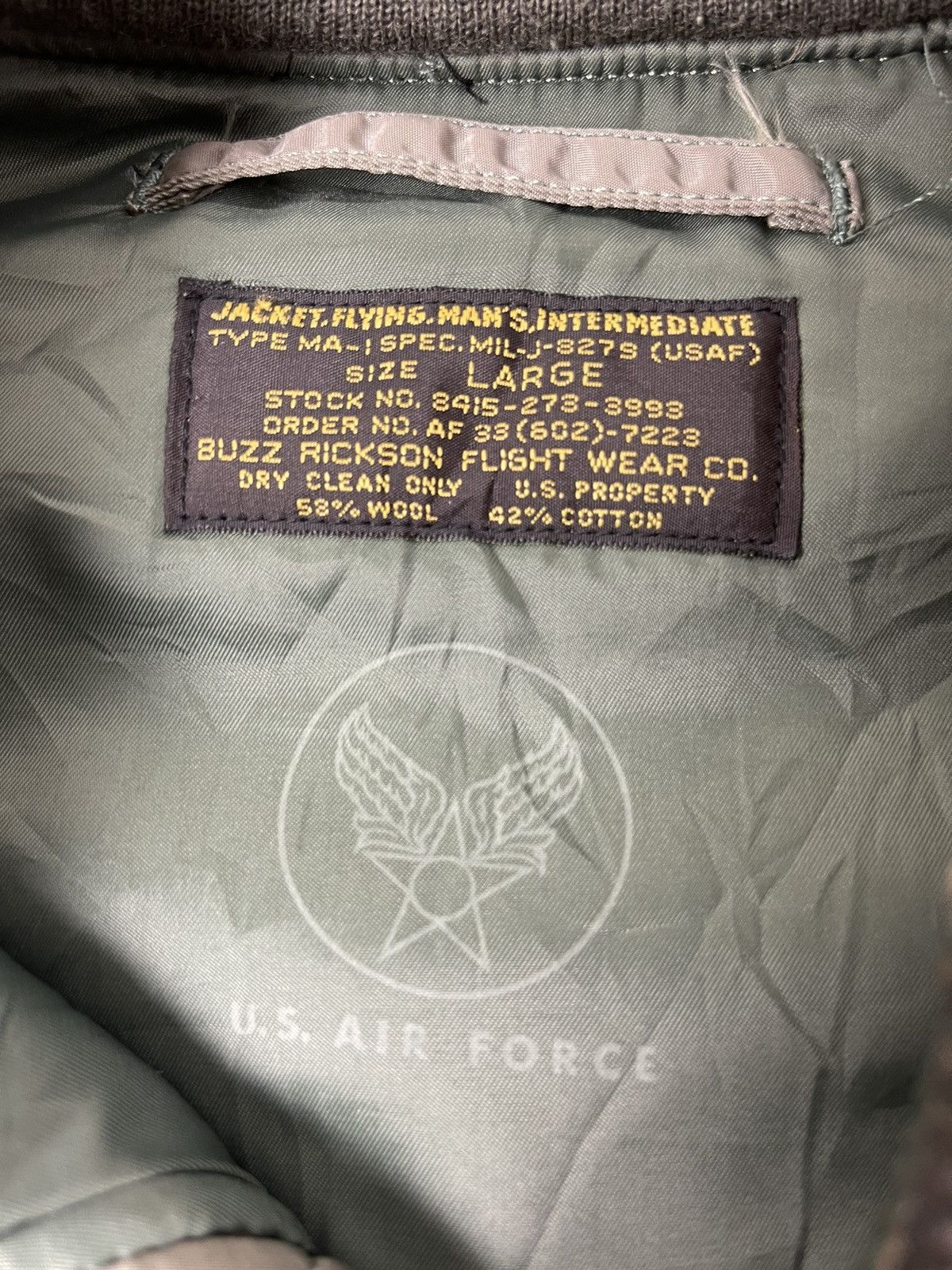 Buzz Rickson's × Toyo Enterprises 🔥 Rare Buzz Rickson USAf Flying Jacket type MA-1 Size US L / EU 52-54 / 3 - 8 Thumbnail