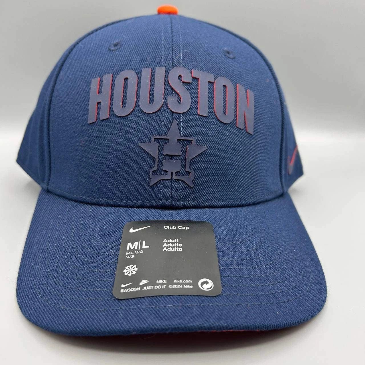 Nike Houston Astros x Nike Club Hat Men M-L Dri-Fit Strap Back Size ONE SIZE - 1 Thumbnail