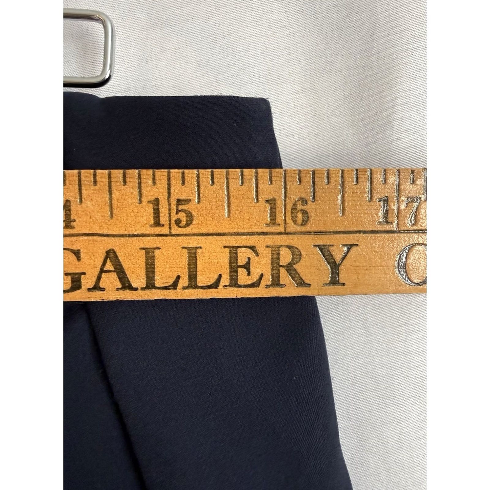 Vintage Chico's Women's Dress Pants Navy Blue Workwear Size 10 Reg Slimming Pockets Stretch Flat Front Size 32" / US 10 / IT 46 - 4 Thumbnail