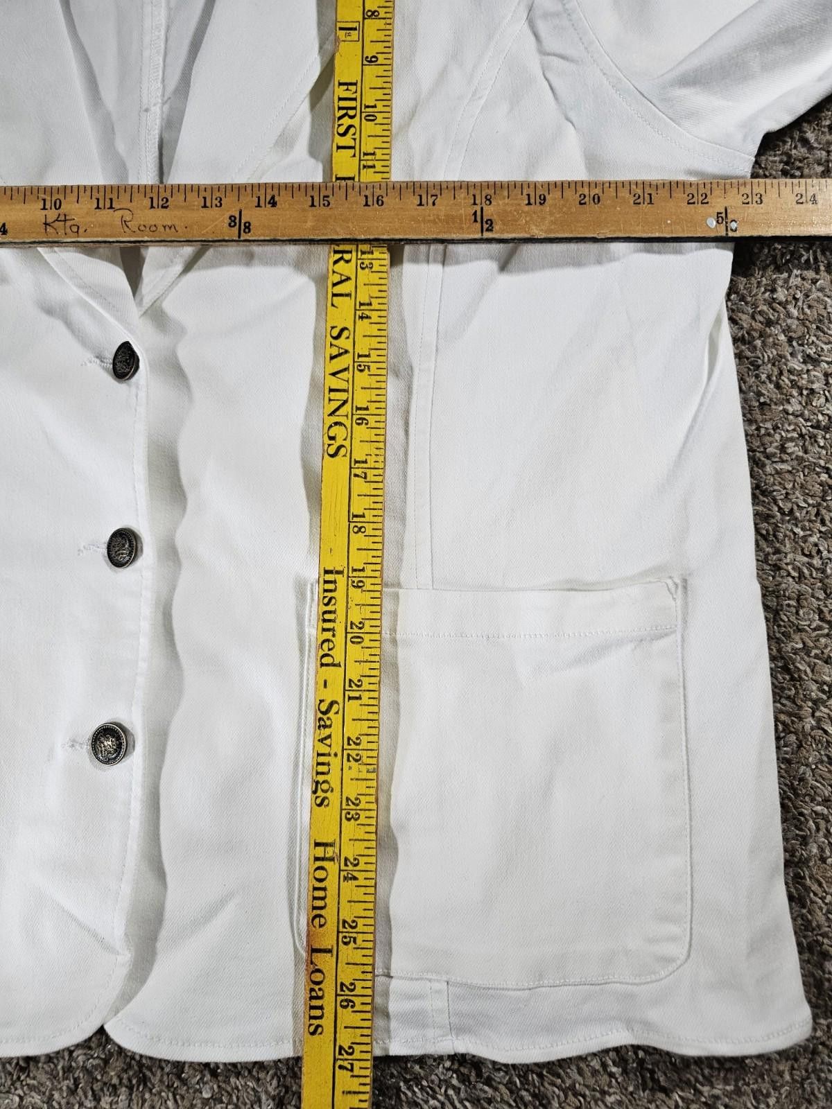 Blair Blair Women's 3 Button Blazer White Size L / US 10 / IT 46 - 5 Thumbnail