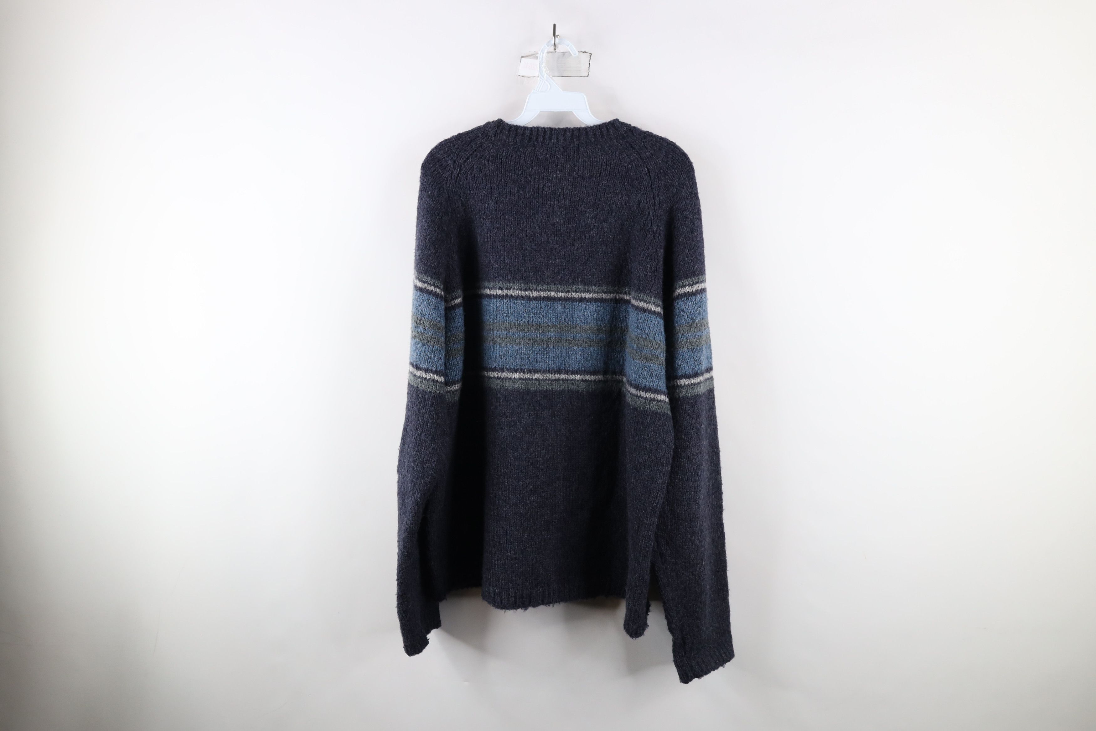 Vintage Vintage 90s Streetwear Chunky Wool Blend Knit Sweater Blue Size US XXL / EU 58 / 5 - 7 Thumbnail
