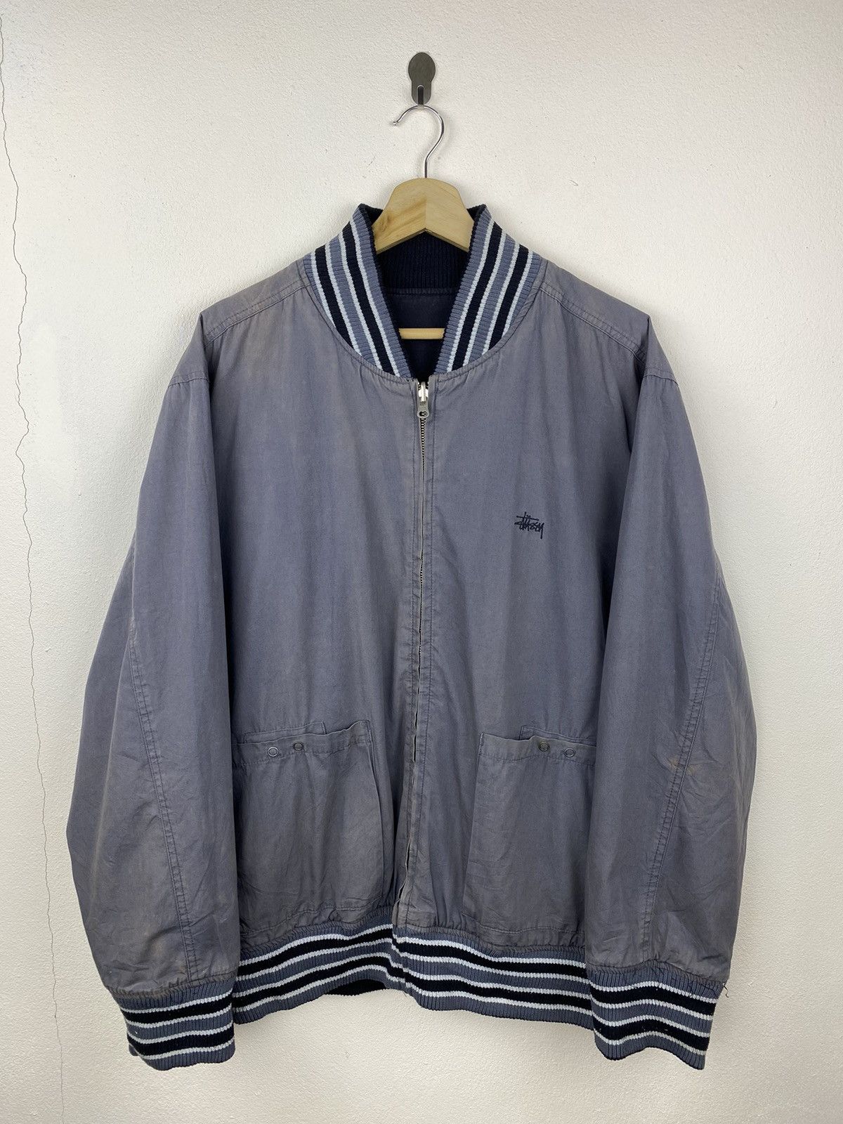 Stussy 🔥Vintage Rare STUSSY Reversible Cargo Bomber Jacket Size US L / EU 52-54 / 3 - 7 Thumbnail