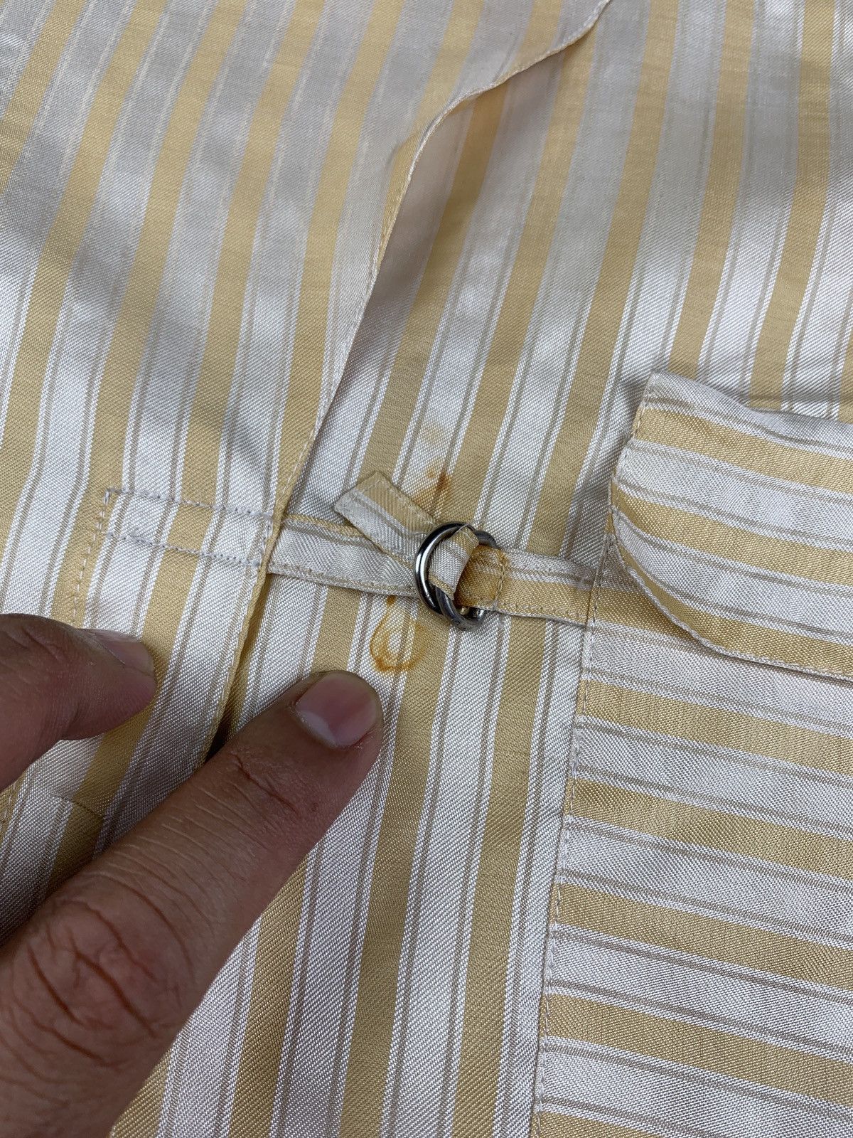 Japanese Brand 1990s Az-barca Japan Stripes Double Collar Button up Shirt Size L / US 10 / IT 46 - 6 Thumbnail