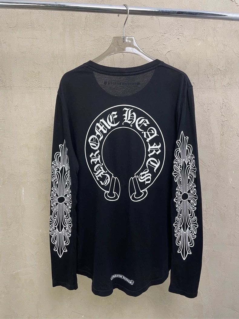 Chrome Hearts Chrome Hearts Black Long Sleeve Sweatshirt Size US S / EU 44-46 / 1 - 1 Thumbnail