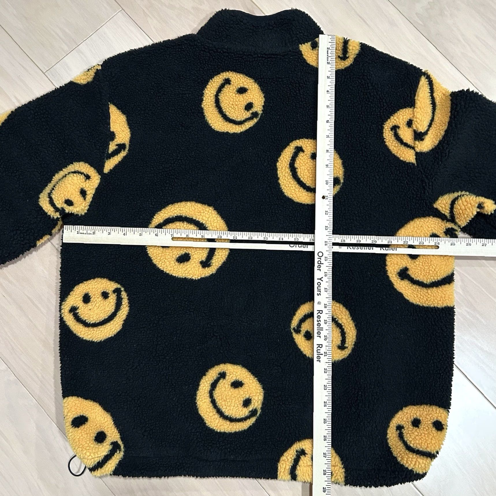 Market MARKET Smiley AOP Jacket Pullover Black Men's XL Shirt? Size US XL / EU 56 / 4 - 6 Thumbnail
