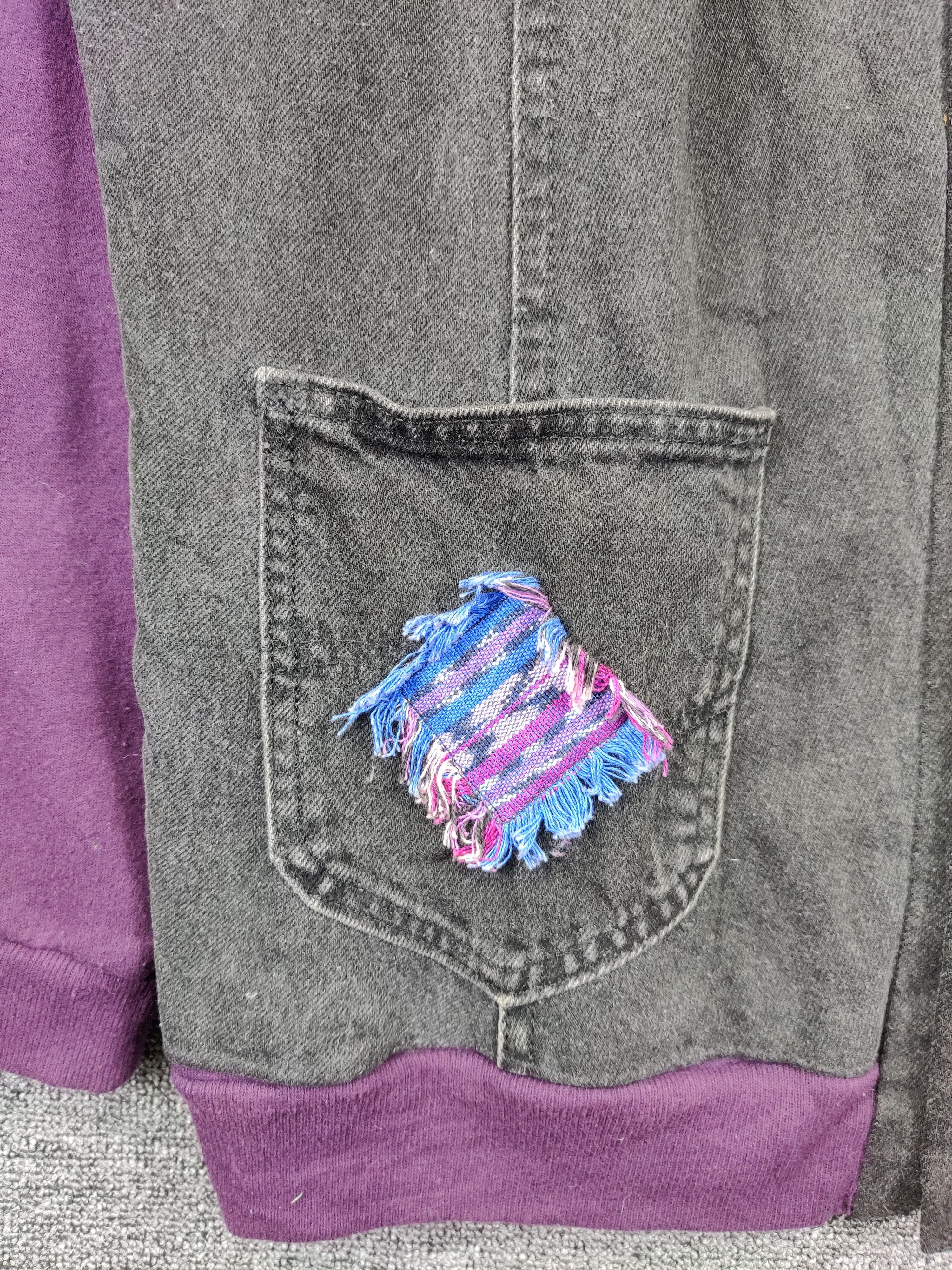 The Unbranded Brand Vintage Sashiko Denim Cardigan Jacket Nice Design Size US XL / EU 56 / 4 - 6 Thumbnail