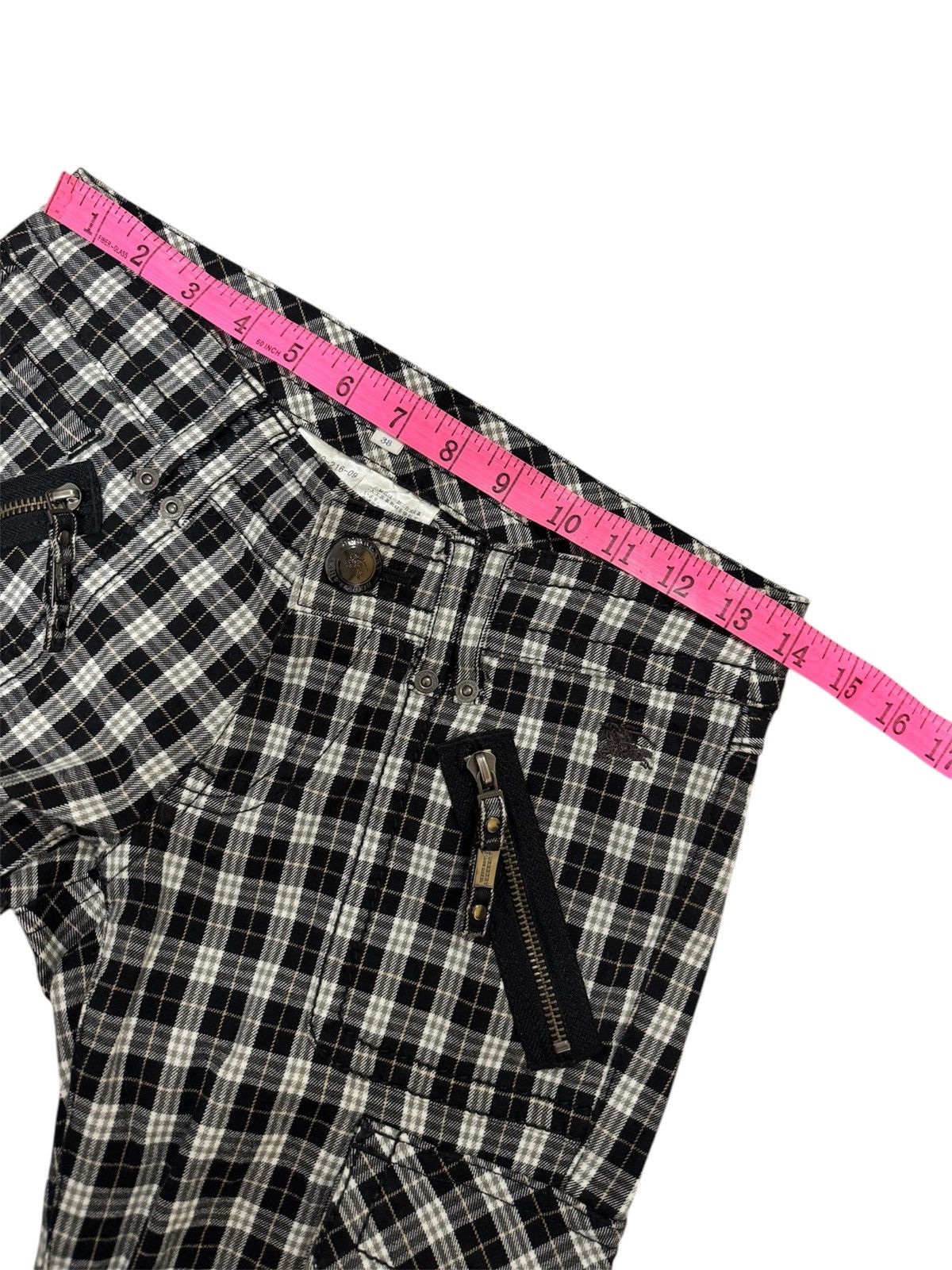 Burberry BURBERRY LONDON BLUE LABEL TARTAN CROPPED SLIM TROUSERS Size 28" / US 6 / IT 42 - 15 Thumbnail