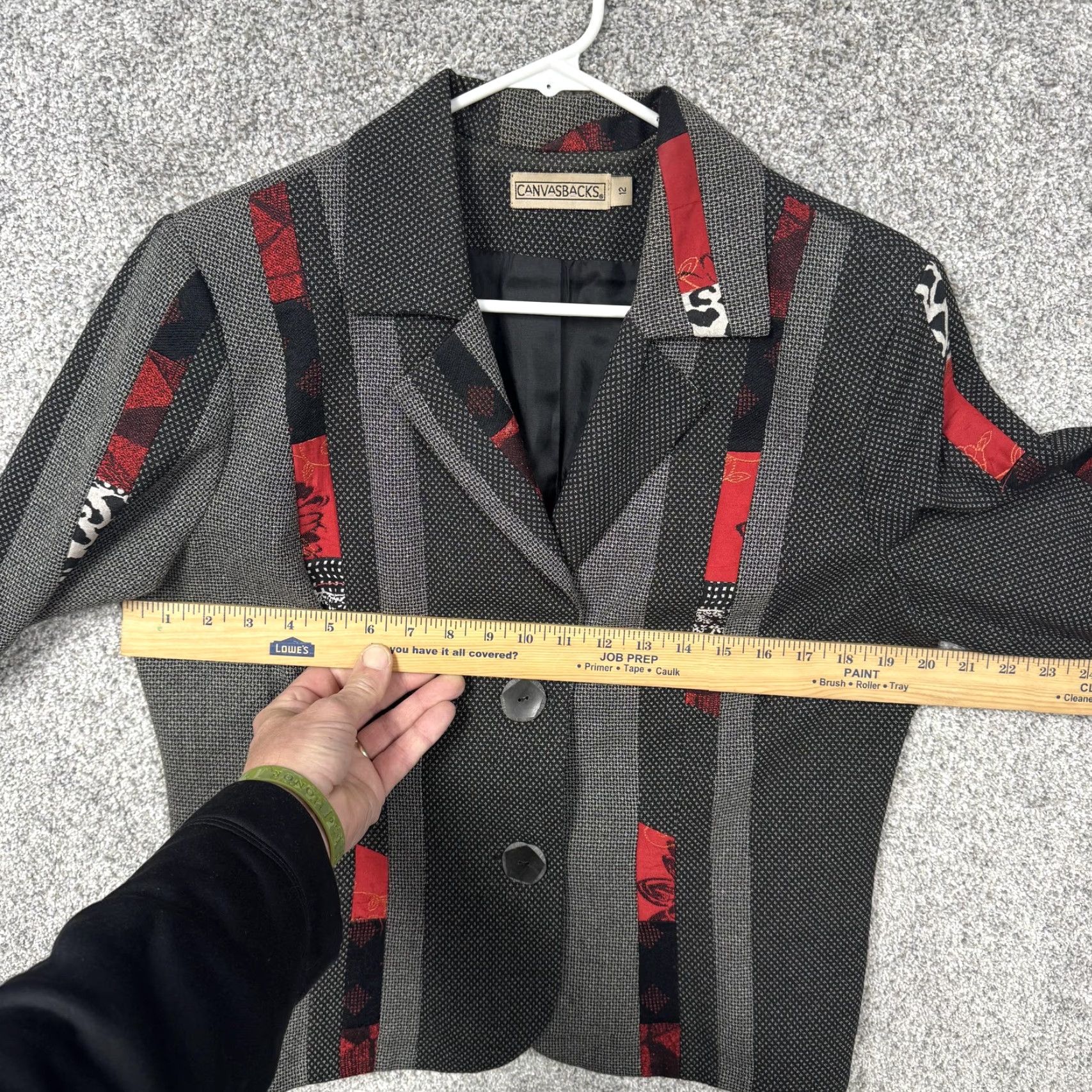 Vintage VINTAGE Canvasbacks Blazer 12 Layering Lagenlook Office Indie Avant Garde Art To Wear Size XL / US 12-14 / IT 48-50 - 6 Thumbnail