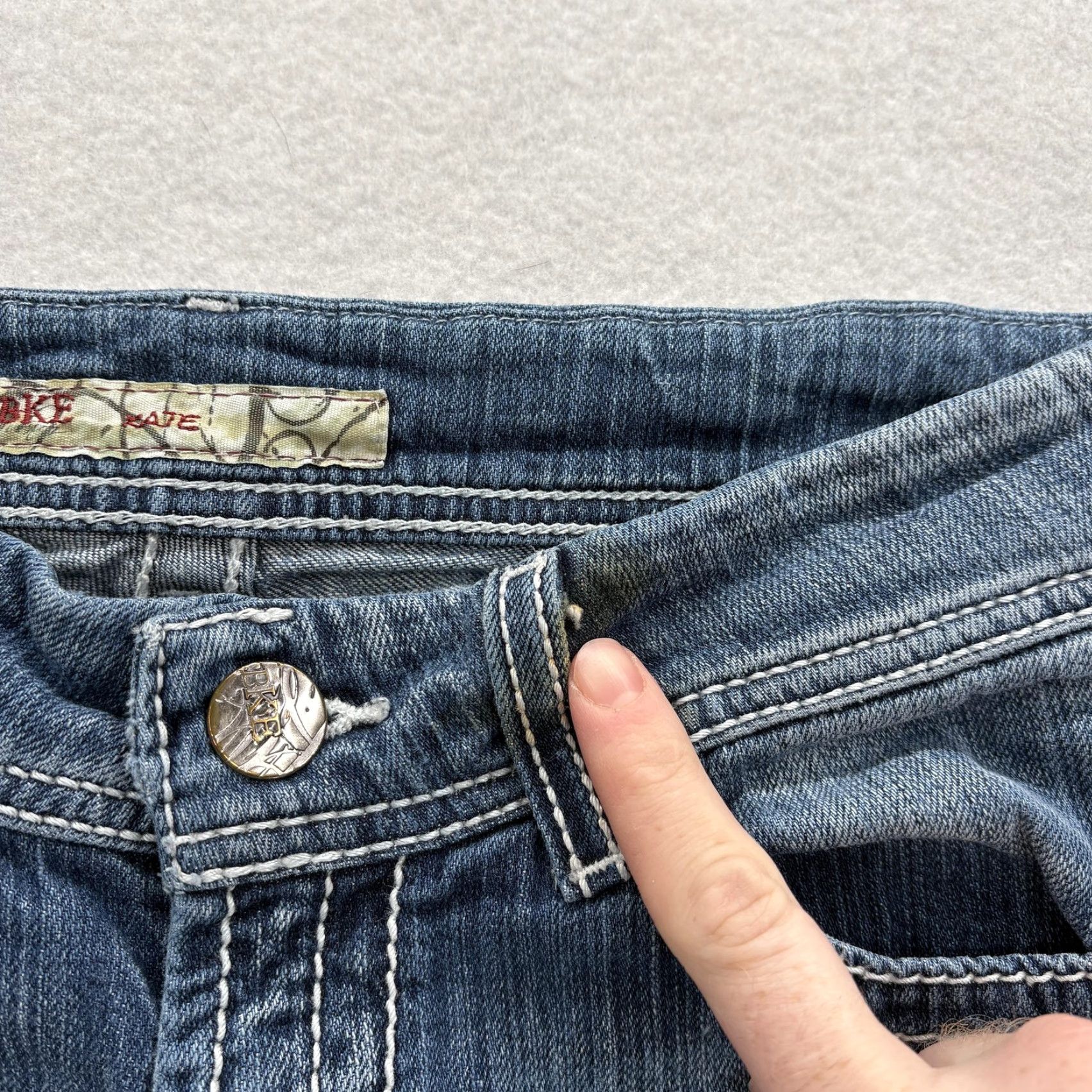 BKE VINTAGE Buckle BKE Kate Bootcut Jeans Womens 28x31.5 Blue Low Rise Stretch Grunge Y2K Size 28" / US 6 / IT 42 - 4 Thumbnail