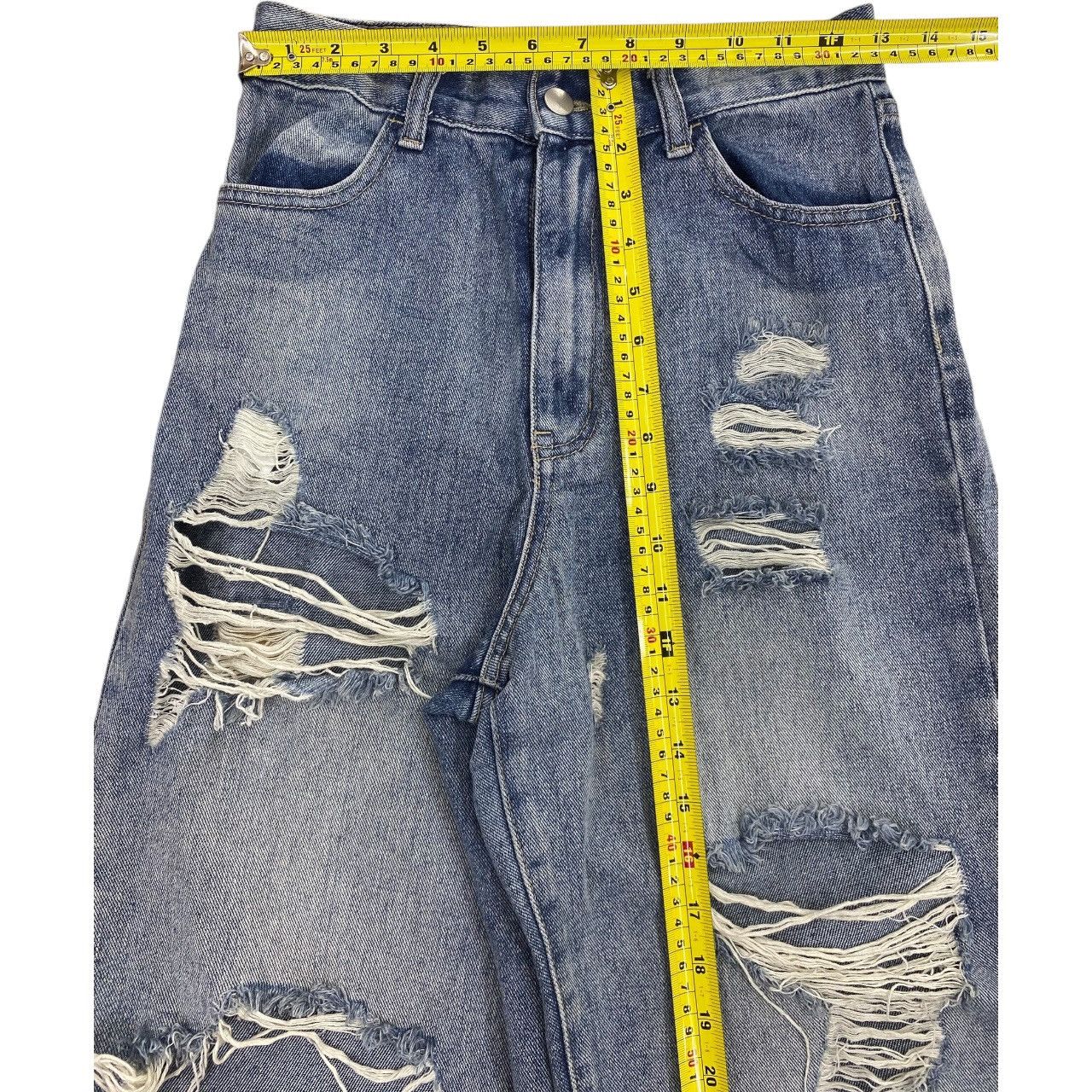 Japanese Brand Japanese Brand Acid Blue Wash Distress Style Baggy Jeans Size US 26 / EU 42 - 8 Thumbnail