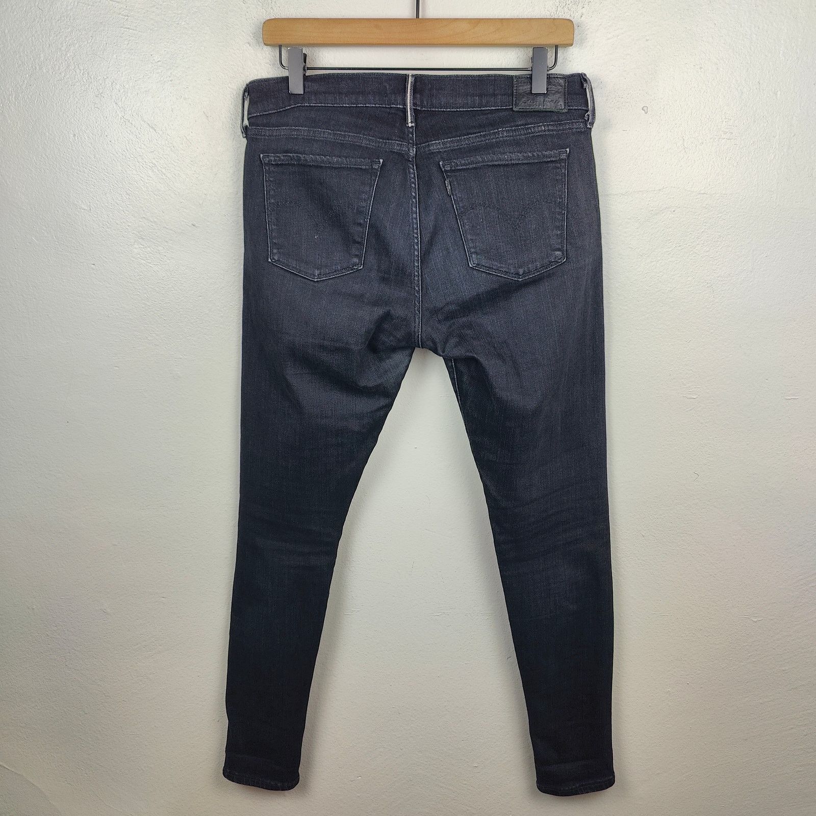 Levi's Levis Selvedge Jeans Mens 31 Dark Wash 710 Super Skinny Size US 31 - 6 Thumbnail