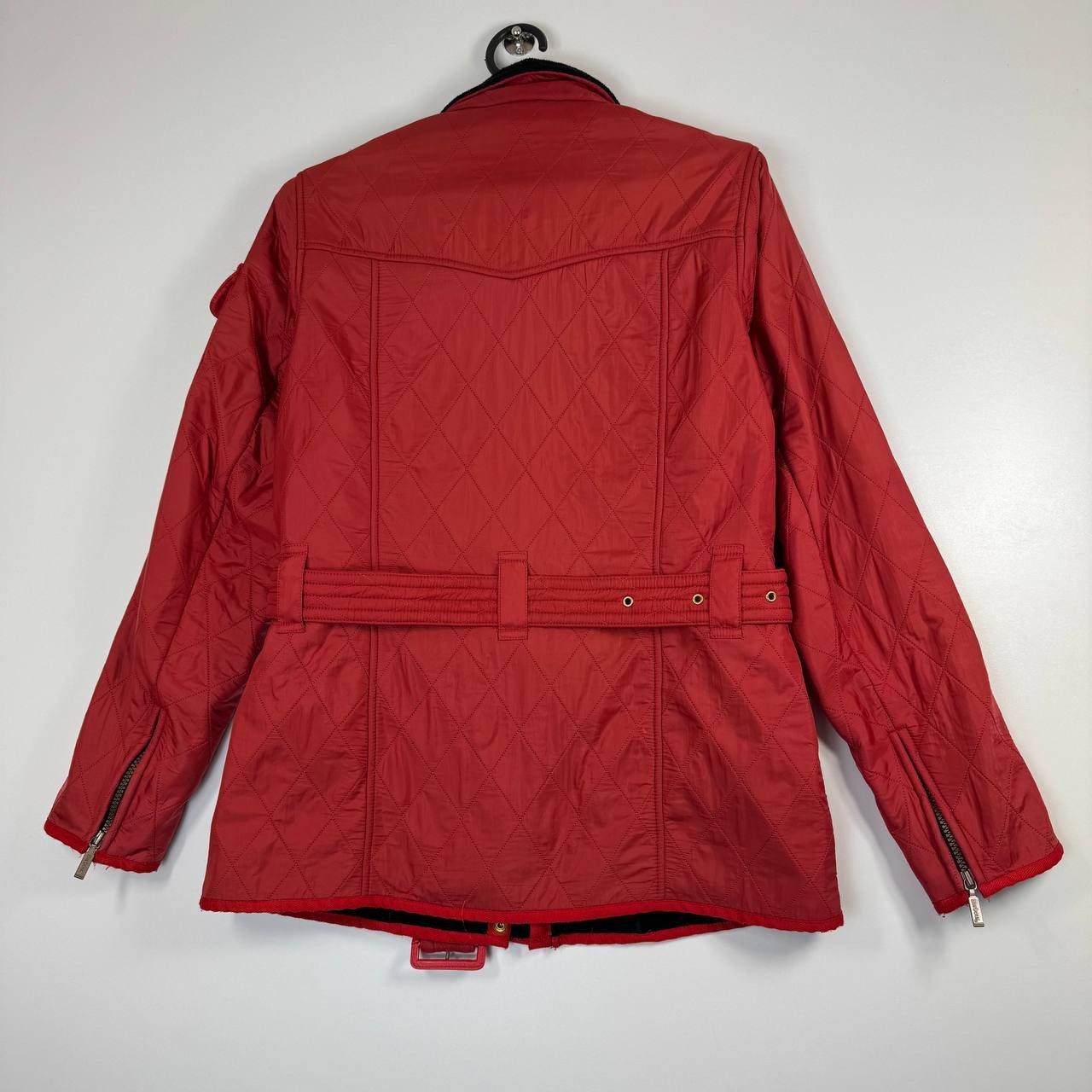 Barbour Barbour International Womens Quilted Red Belted Size UK 12 Size L / US 10 / IT 46 - 9 Thumbnail