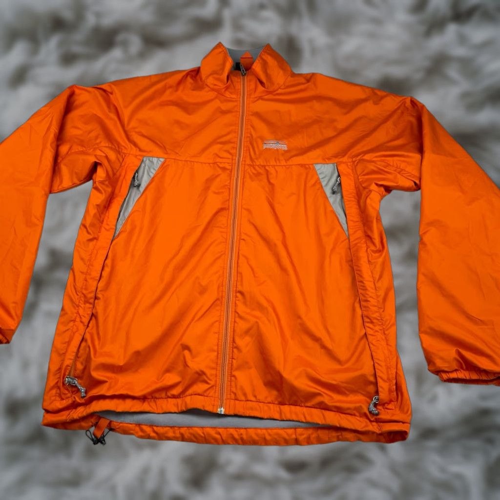 Patagonia VINTAGE Patagonia Men's Windbreaker Jacket Orange Medium Fleece Lined Full Zip - 90s Y2K Style, Logo, Regular Mens Size US M / EU 48-50 / 2 - 1 Thumbnail