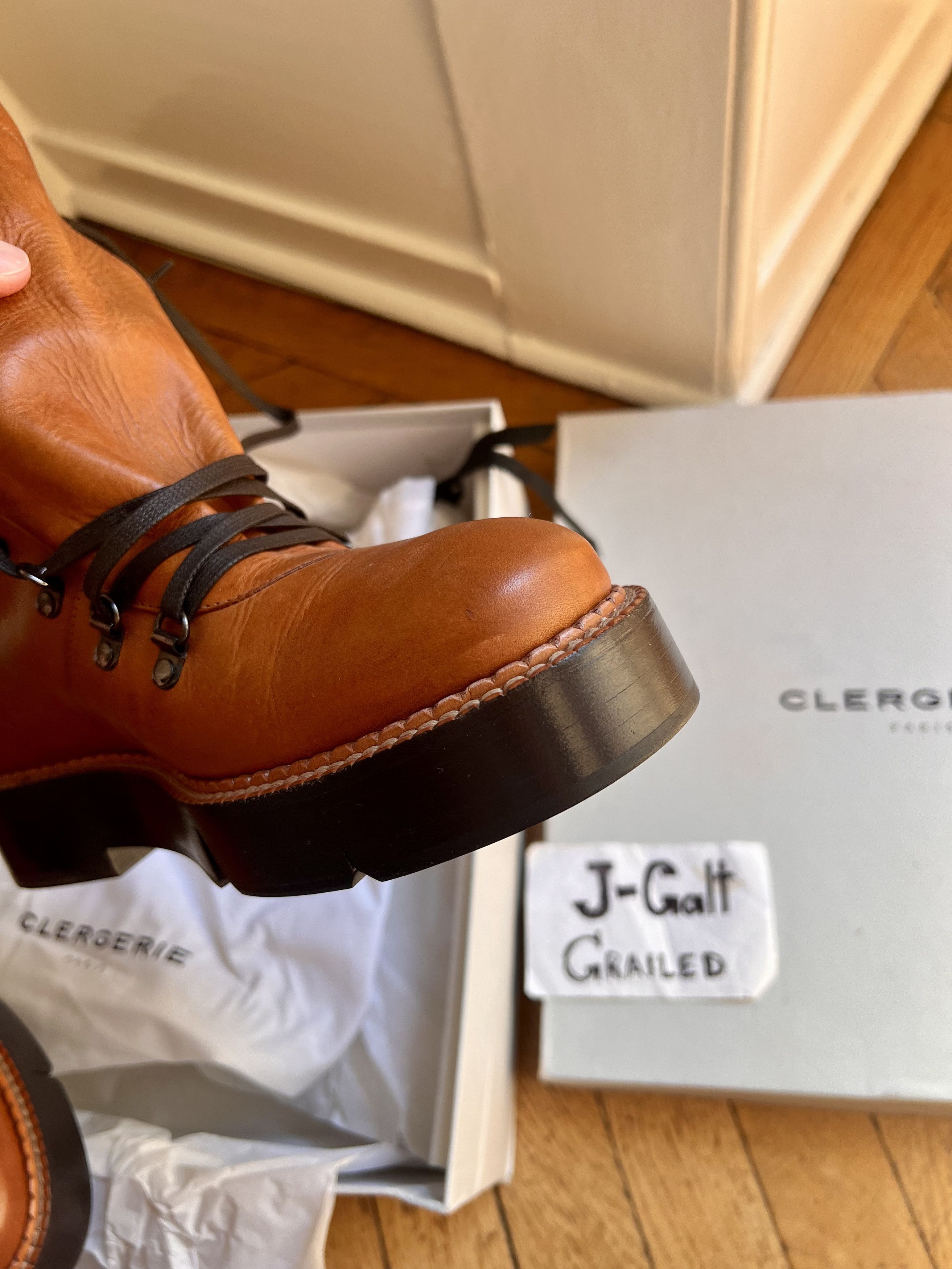 Designer × Saint Laurent Paris Clergerie Paris Callum Boot on Goodyear welt on PLATFORM Size US 8 / EU 41 - 14 Thumbnail