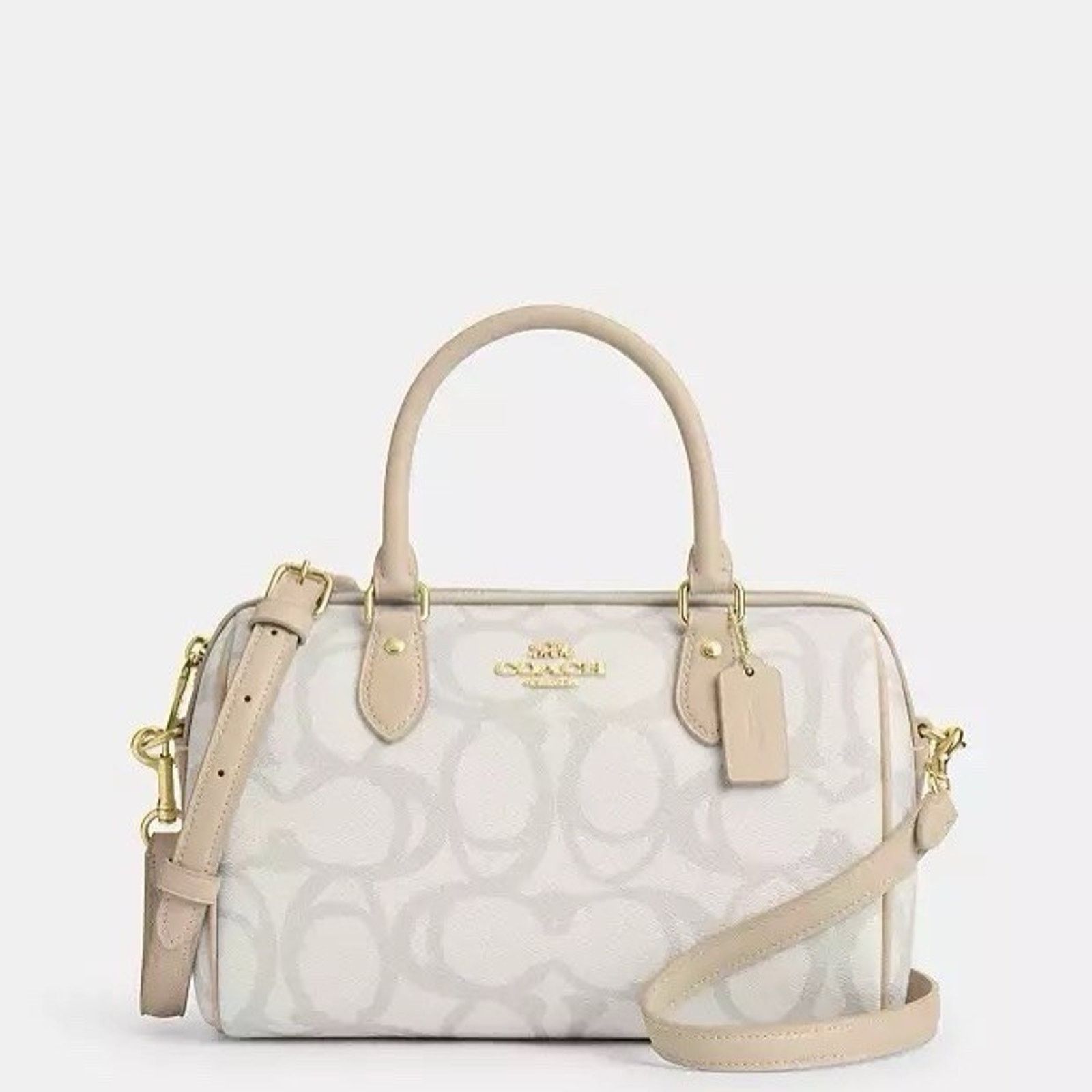 Coach NWT Coach Rowan Satchel Crossbody Bag Sketch Ivory CBM15 Size ONE SIZE - 7 Thumbnail