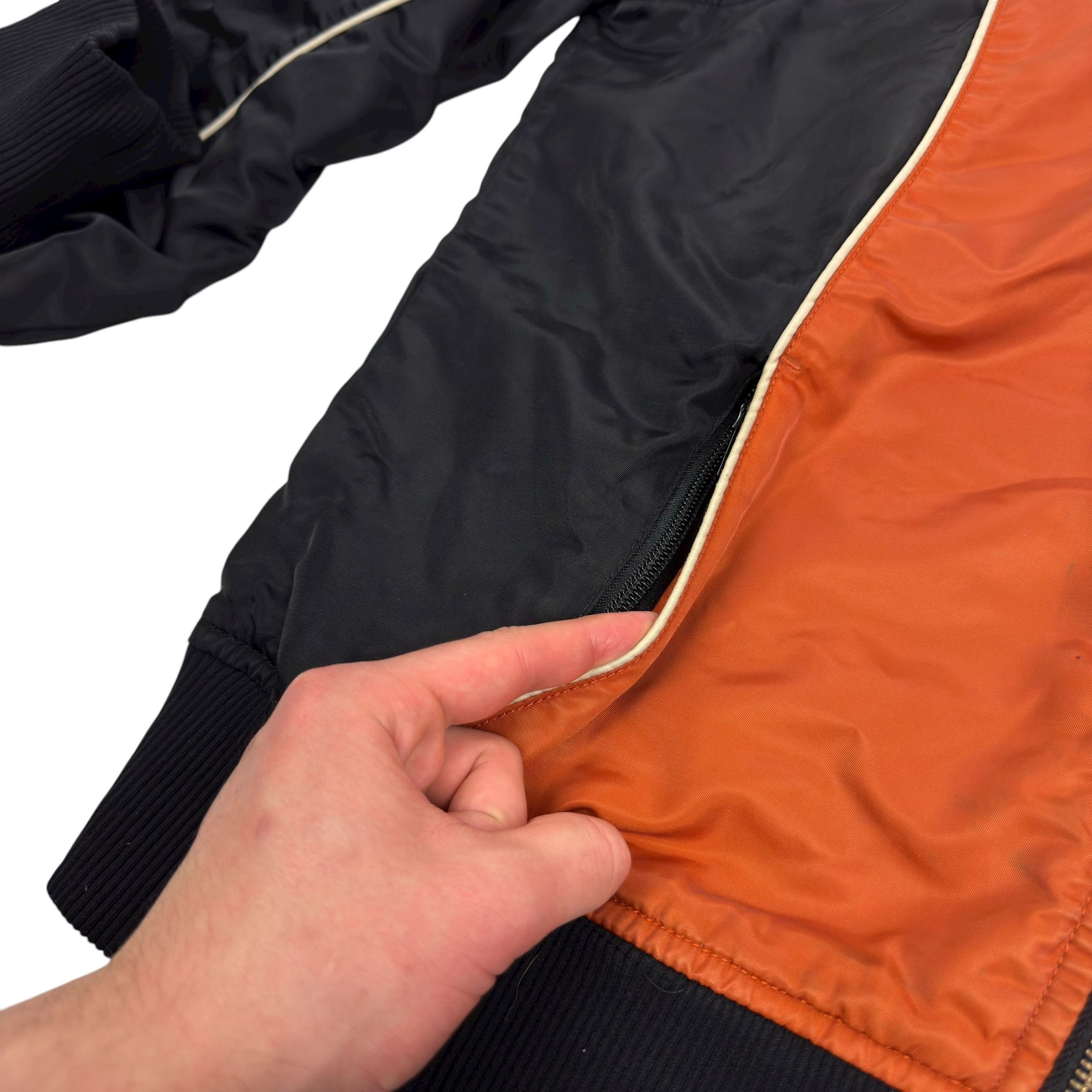 Harley Davidson Harley-Davidson Orange Black Full Zip Bomber Jacket XL Size XL / US 12-14 / IT 48-50 - 9 Thumbnail
