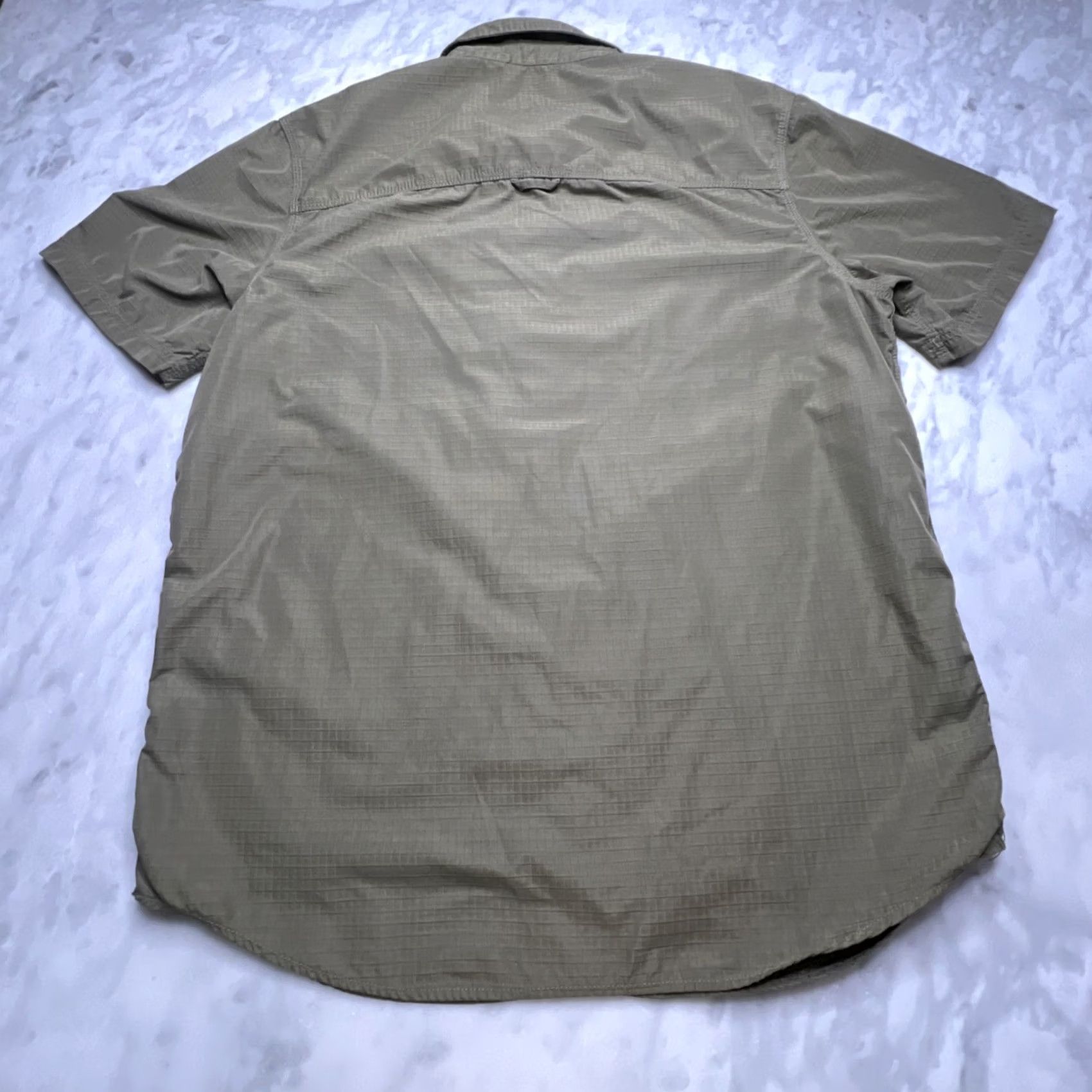 Vintage Smith Workwear Button-Up Short Sleeve Shirt Men Large Ripstop Green Pockets Size US L / EU 52-54 / 3 - 4 Thumbnail