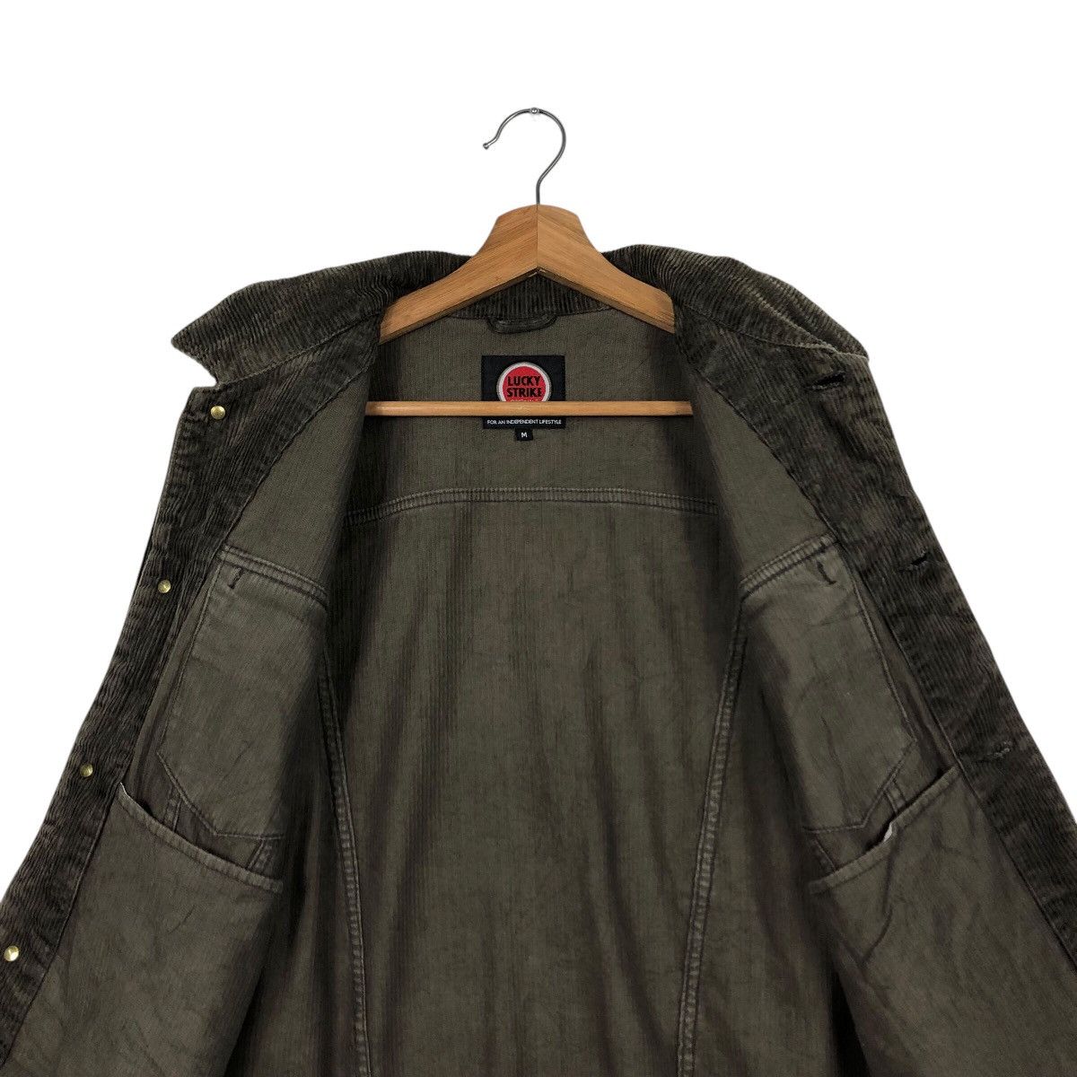 Japanese Brand × Vintage 📌Vintage Trucker Biker Jacket Lucky Strike Originals Size US M / EU 48-50 / 2 - 15 Thumbnail