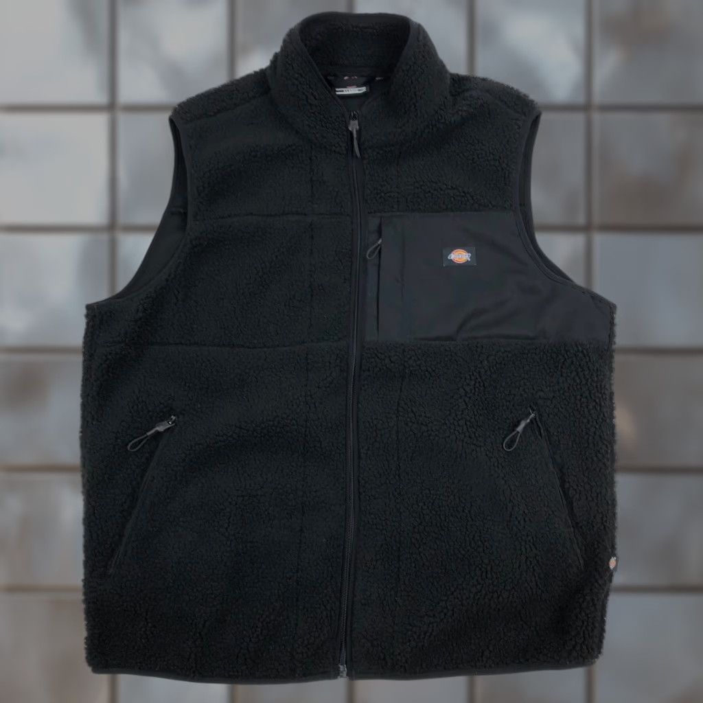 Dickies Dickies Fleece Vest Men's XL Black Chute Workwear Casual Vest men's XL Black fleece vest Dickies Vest Size US XL / EU 56 / 4 - 1 Thumbnail