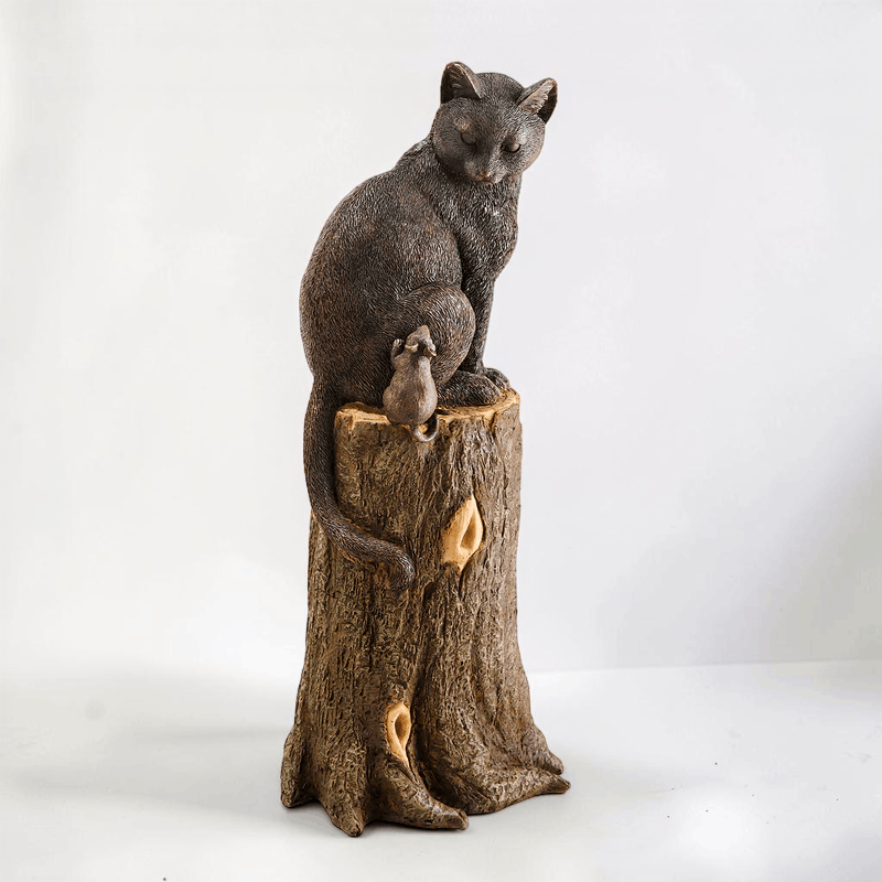 Other Cat & Mouse Garden Statue • Whimsical Tuxedo Cat Ornament Size ONE SIZE - 1 Thumbnail