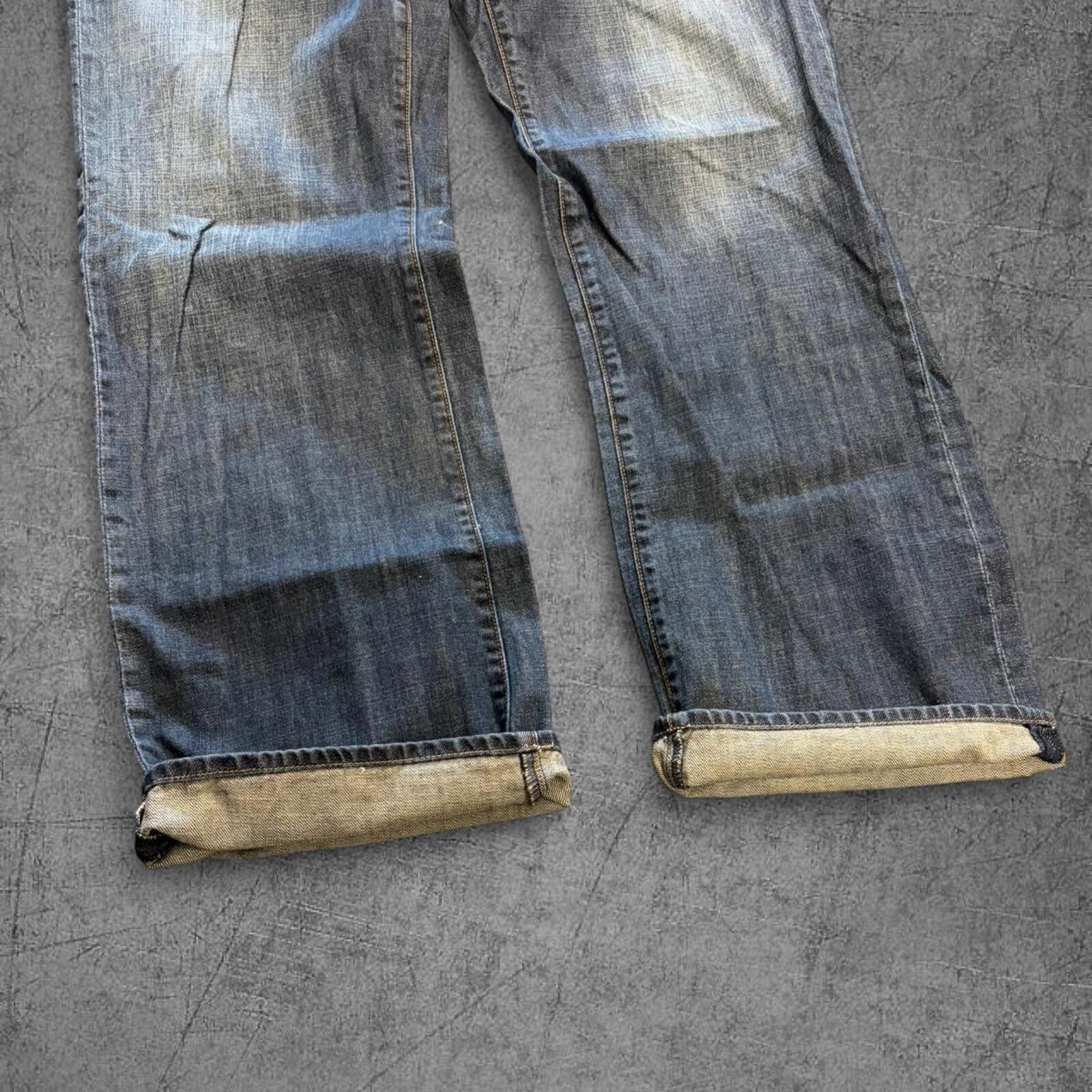 Guess Y2K Guess Dark Wash Raw Denim Size US 36 / EU 52 - 3 Thumbnail