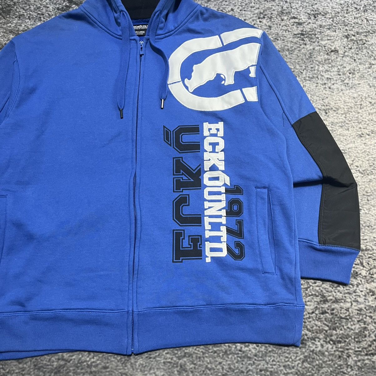 Ecko Unltd. Vintage Y2K Ecko Unltd Logo Grunge Skater Zip Up Hoodie XXL Size US XXL / EU 58 / 5 - 3 Thumbnail