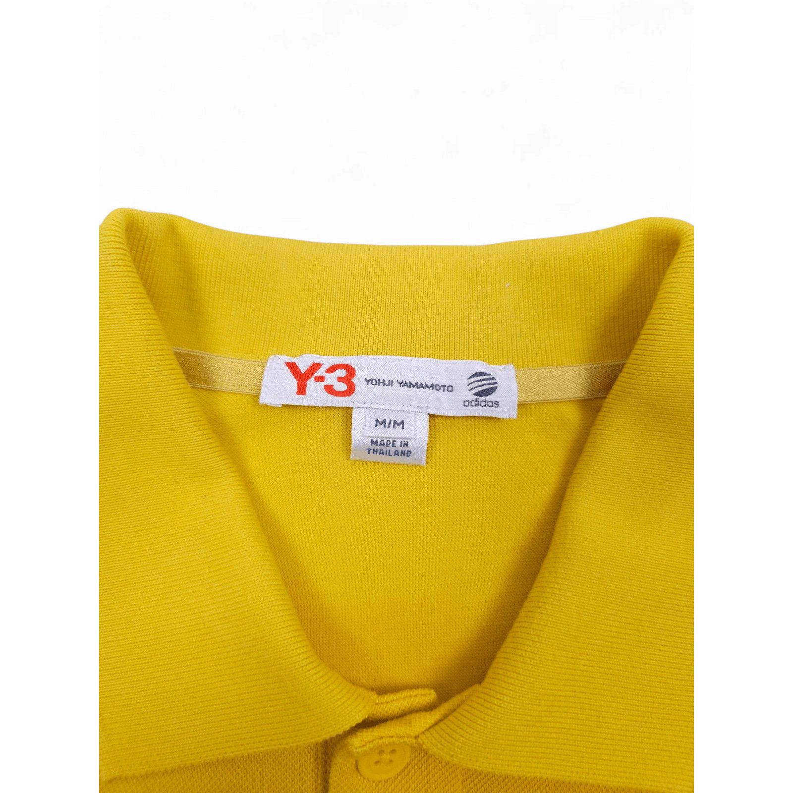 Yohji Yamamoto 💎 Vintage Y-3 x Adidas Yellow Polo Shirt T-shirt Tee Y2K Size US L / EU 52-54 / 3 - 6 Thumbnail