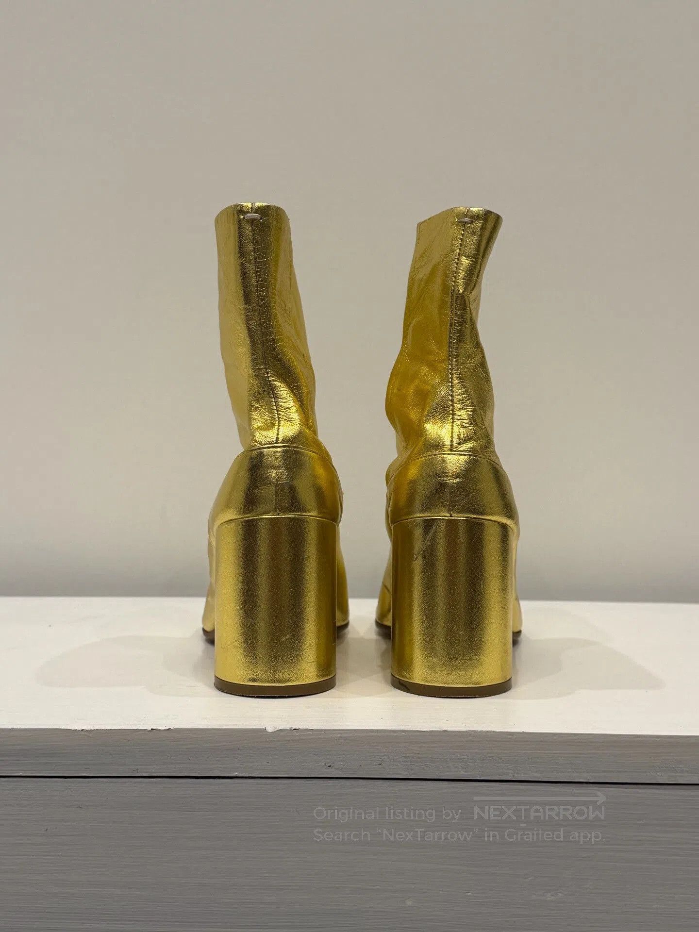 Maison Margiela Maison Margiela FW18 Liquid Gold Tabi Shoes. Size US 7 / IT 37 - 5 Thumbnail