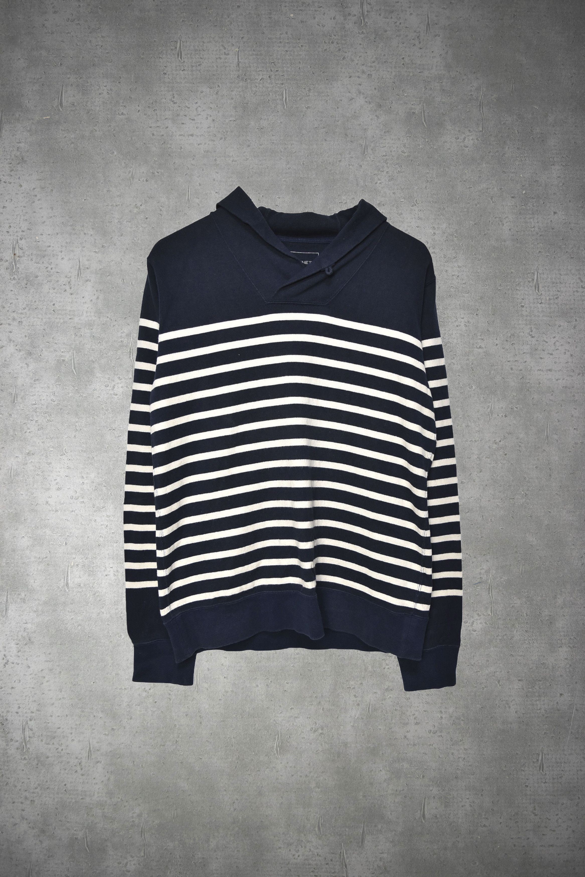image of F C R B Sophnet/stripe Sweat Shirt/25541 - 628 50 in Navy, Men's (Size Medium)