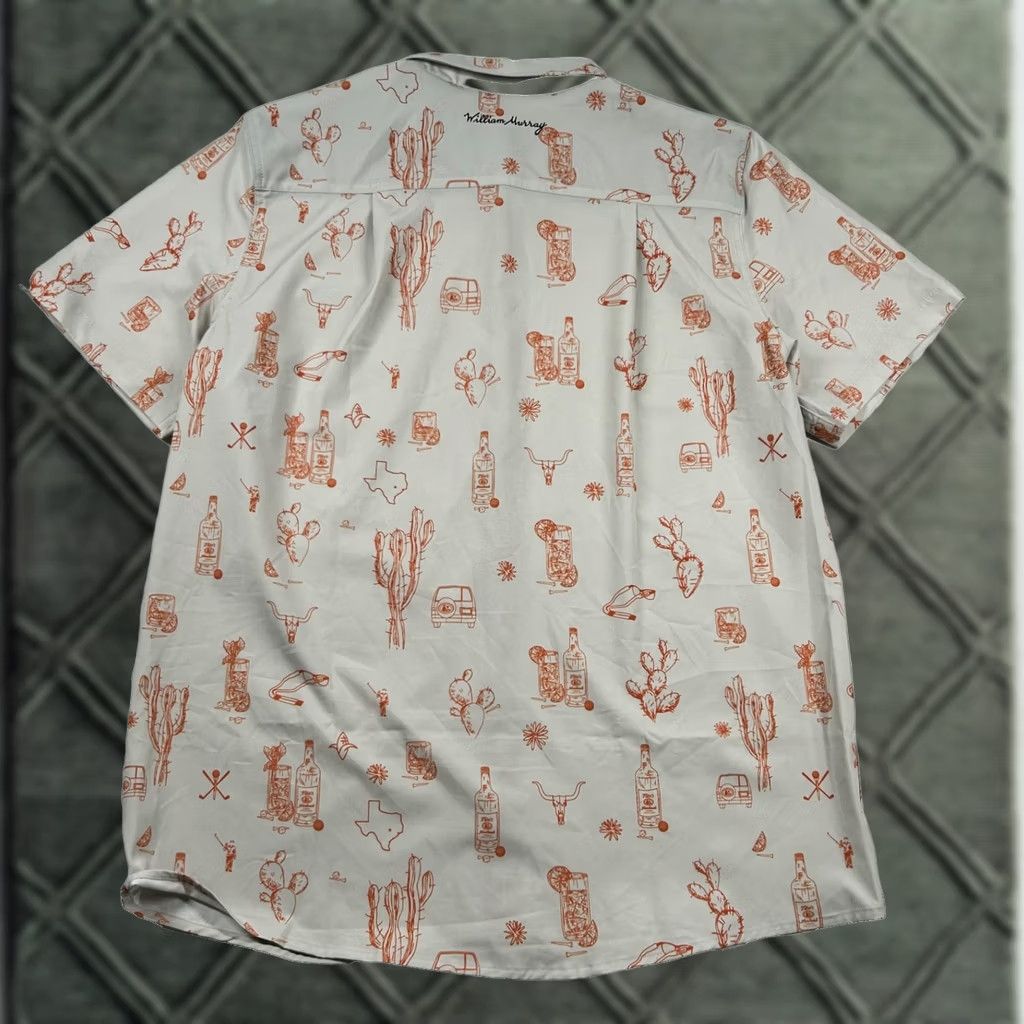 Vintage William Murray Shirt Mens XL Performance Camp Texas Longhorn Tito's Vodka Austin Shirt Button-Up Short Sleeve Gray Texas Golf Men XL Size US XL / EU 56 / 4 - 1 Thumbnail