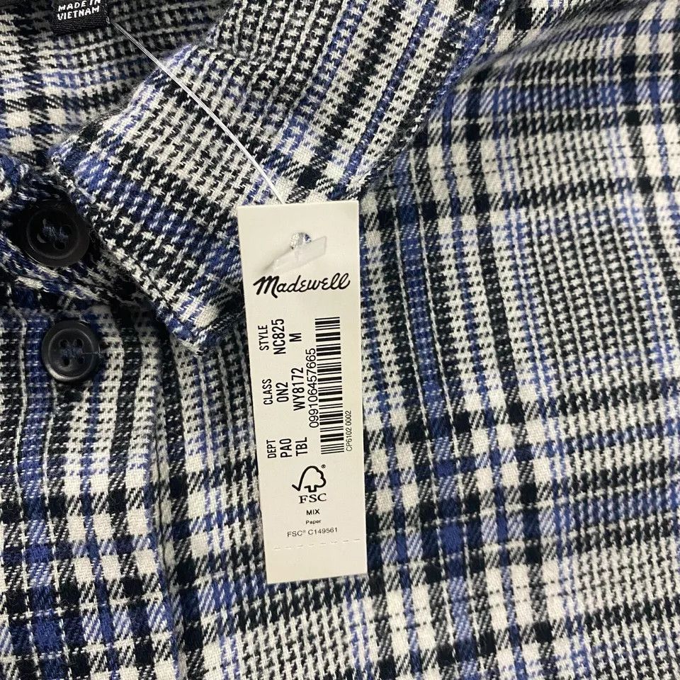 Madewell Madewell Flannel Shirt Womens Medium Prince of Wales NWT Size M / US 6-8 / IT 42-44 - 4 Thumbnail