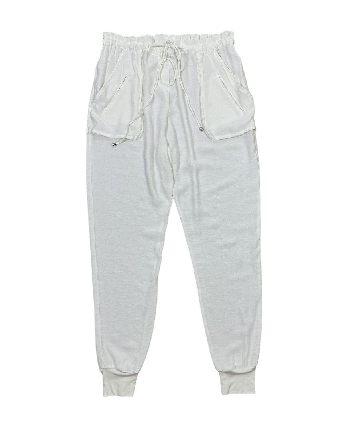 Pinko Pinko White Cotton-Viscose Sweatpants size IT42 Size 28" / US 6 / IT 42 - 7 Thumbnail