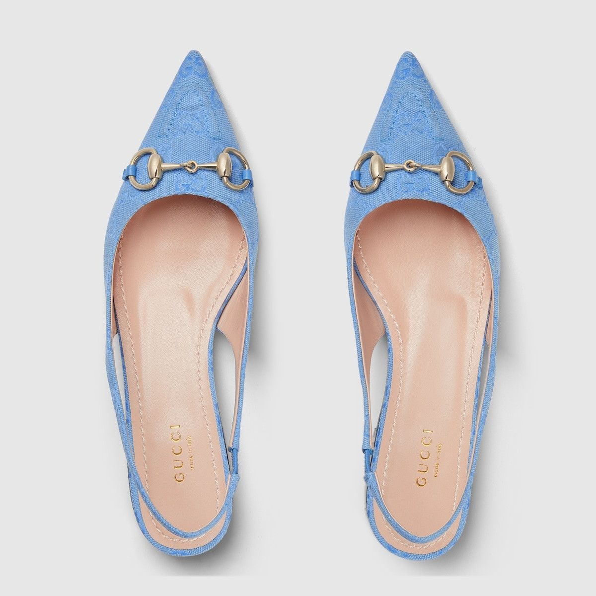 Gucci oc11z1025 Horsebit Slingback Ballet Flats in Blue Size US 7.5 / IT 37.5 - 5 Thumbnail