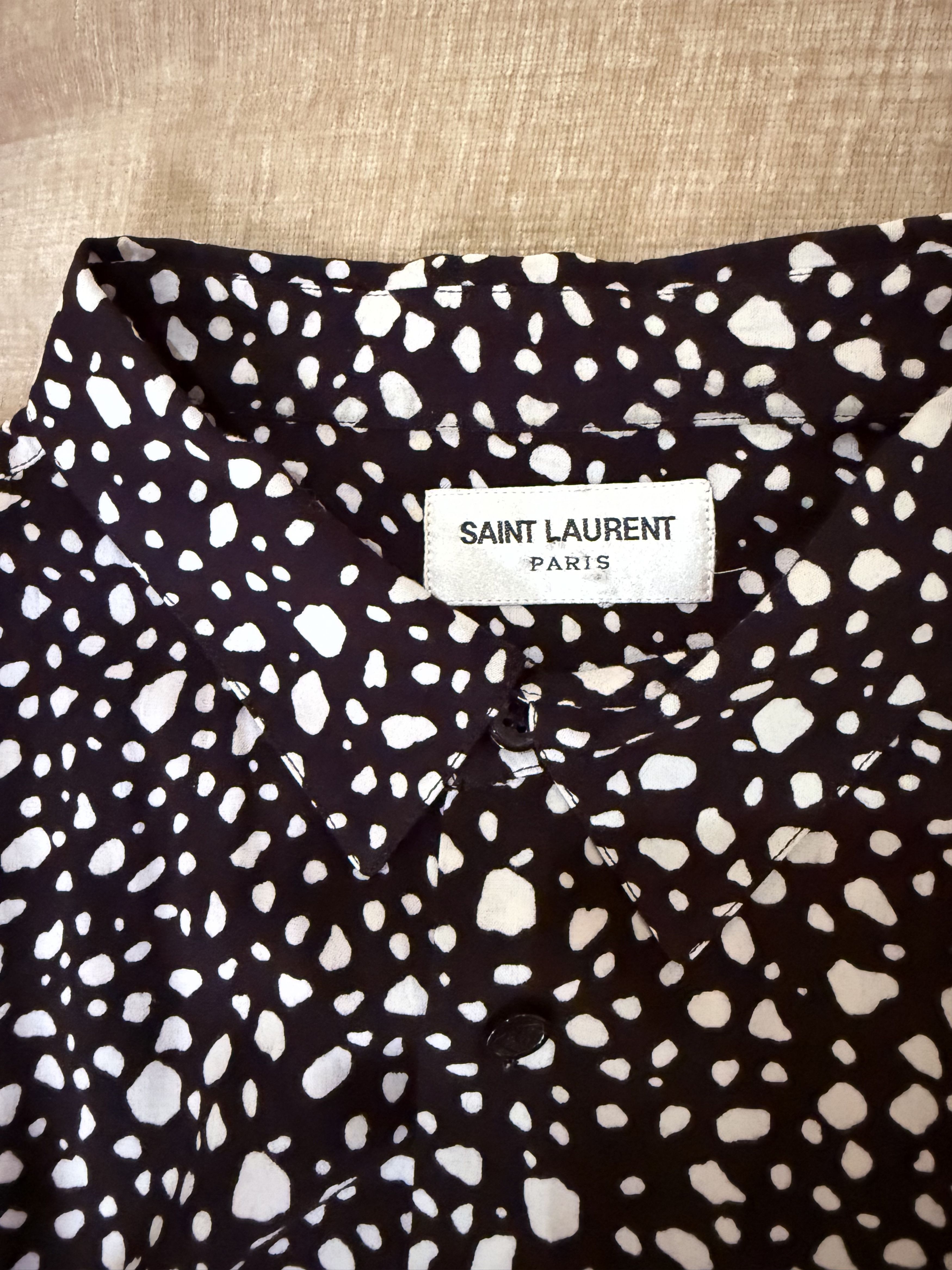 Saint Laurent Paris Saint Laurent Spotted Silk Shirt Size US S / EU 44-46 / 1 - 7 Thumbnail
