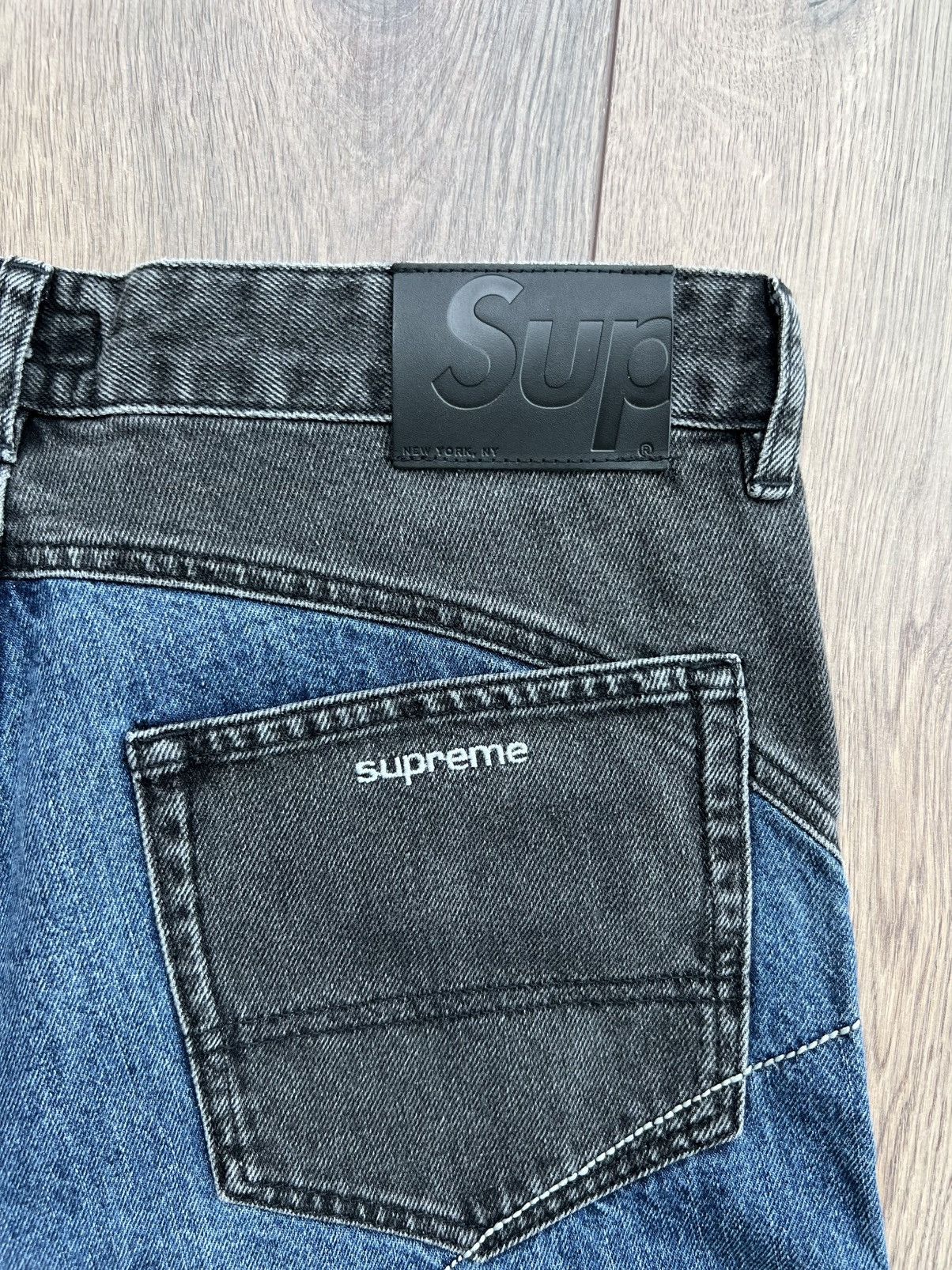 Supreme Supreme 2-Tone Paneled Denim Jeans “Black” 32 Size US 32 / EU 48 - 7 Thumbnail