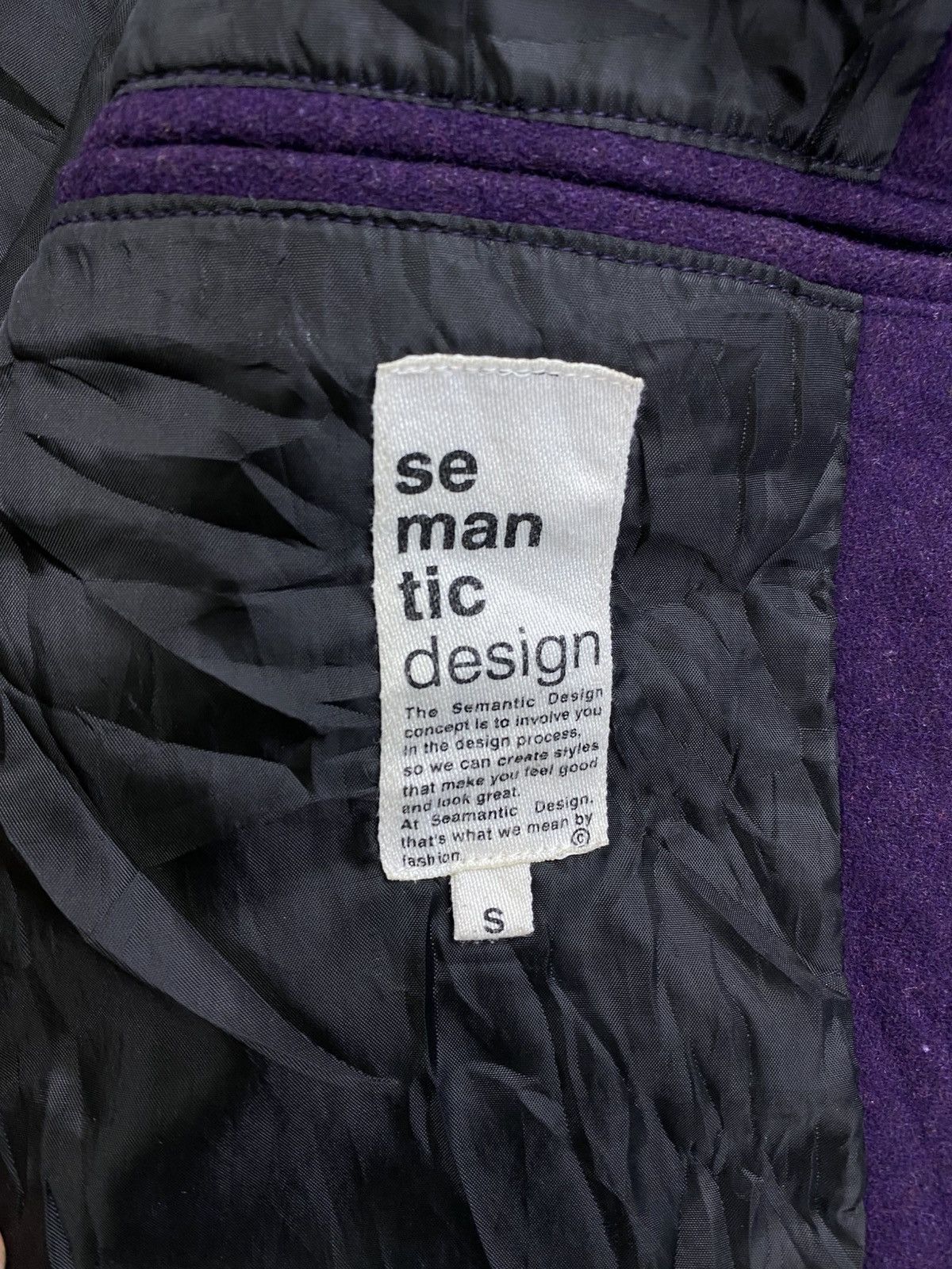 semanticdesign Vintage Semantic Design Double Collar Wool Jacket Size US S / EU 44-46 / 1 - 10 Thumbnail
