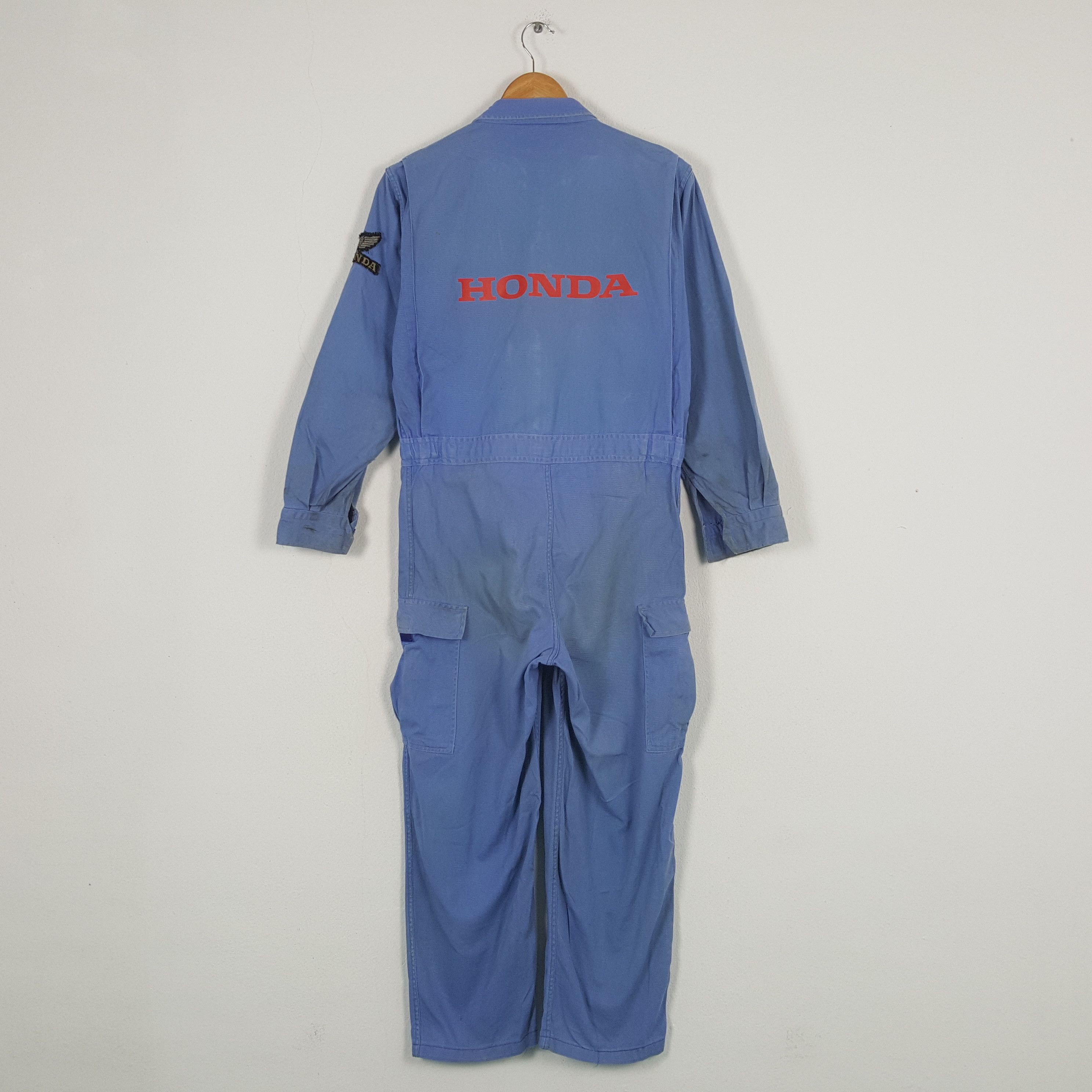 Japanese Brand × Vintage Vintage HONDA Japan Motorsport Coverall Jacket C288N11 Size US S / EU 44-46 / 1 - 1 Thumbnail