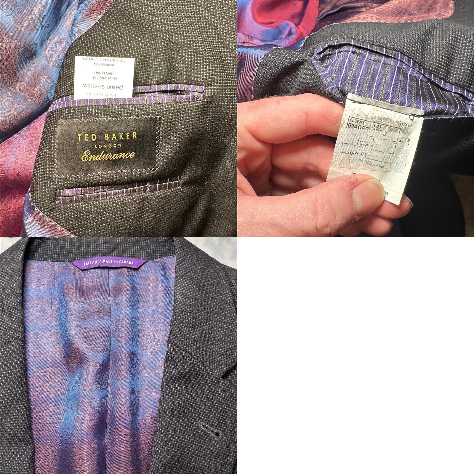 Ted Baker Ted Baker London Endurance Light Checkered Sport Coat Black 42 Mens Regular Wool 2 Piece Coat Size US XS / EU 42 / 0 - 8 Thumbnail