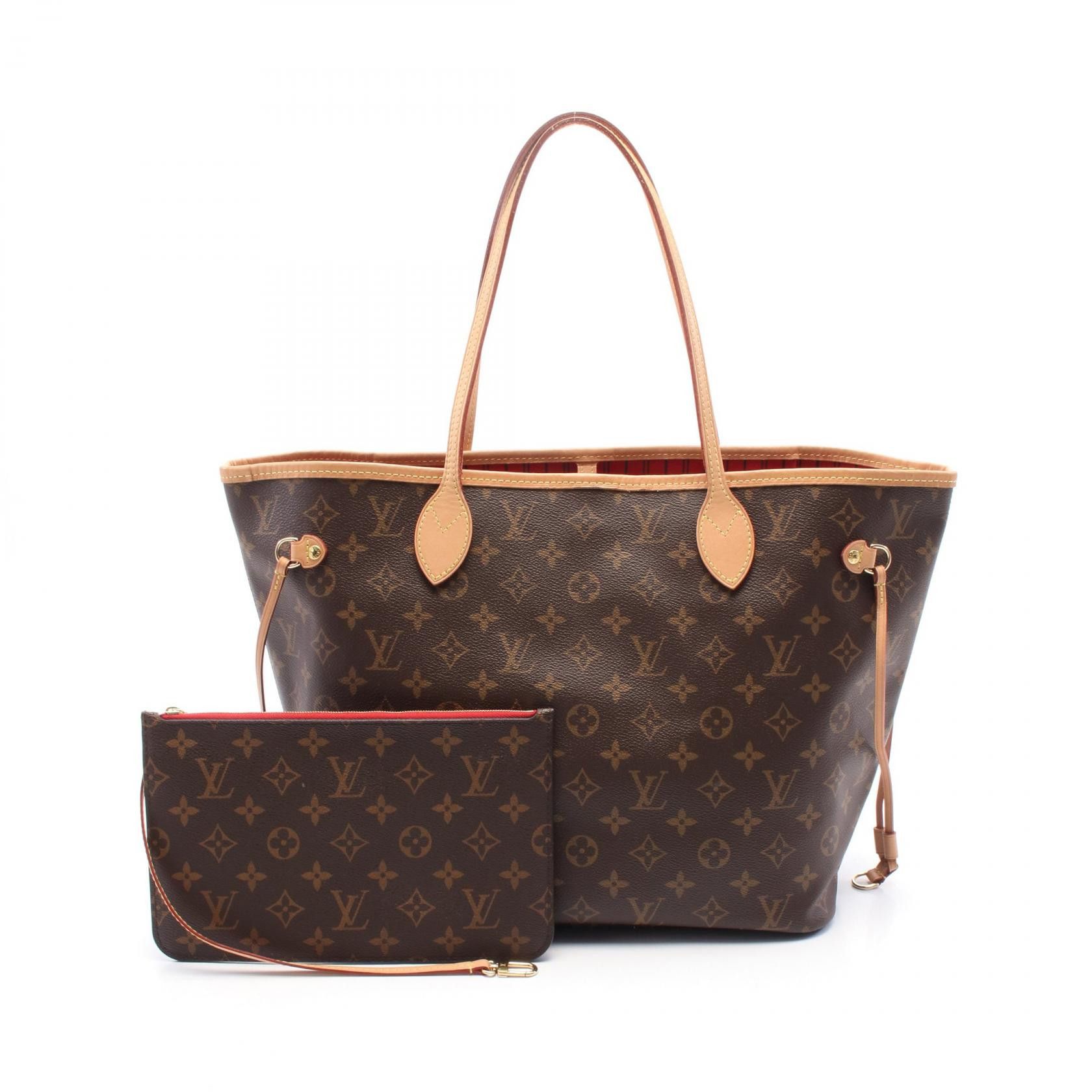 Louis Vuitton Louis Vuitton Neverfull Mm Monogram Coated Canvas Tote Bag Canvas Tote Bag M41177 in Brown, Women's