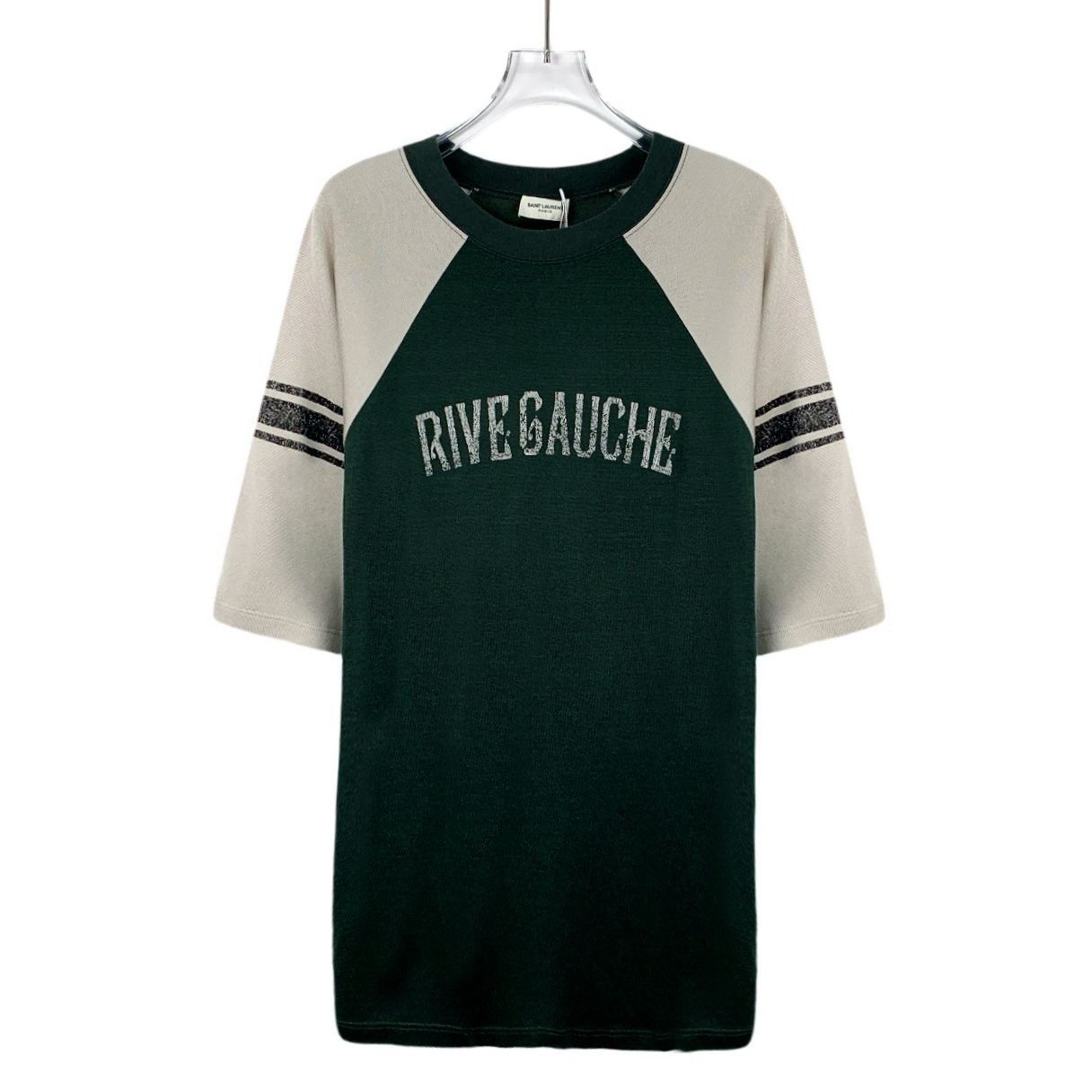 Yves Saint Laurent Saint Laurent Paris Rive Gauche Distressed Letter Print Cott Size S / US 4 / IT 40 - 1 Thumbnail