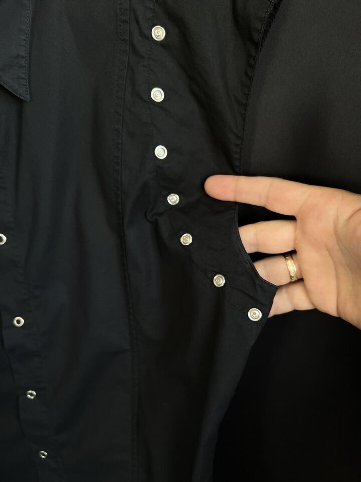 Etro ETRO Sleeveless Shirt Blouse Cotton Black Size M ☝️Defect Size M / US 6-8 / IT 42-44 - 5 Thumbnail