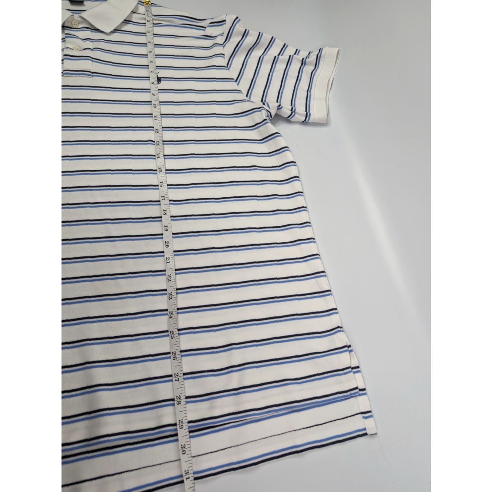 Polo Ralph Lauren VINTAGE Polo Ralph Lauren Short Sleeve Polo Men 2XL Blue White Striped Pony Shirt Size US XXL / EU 58 / 5 - 7 Thumbnail