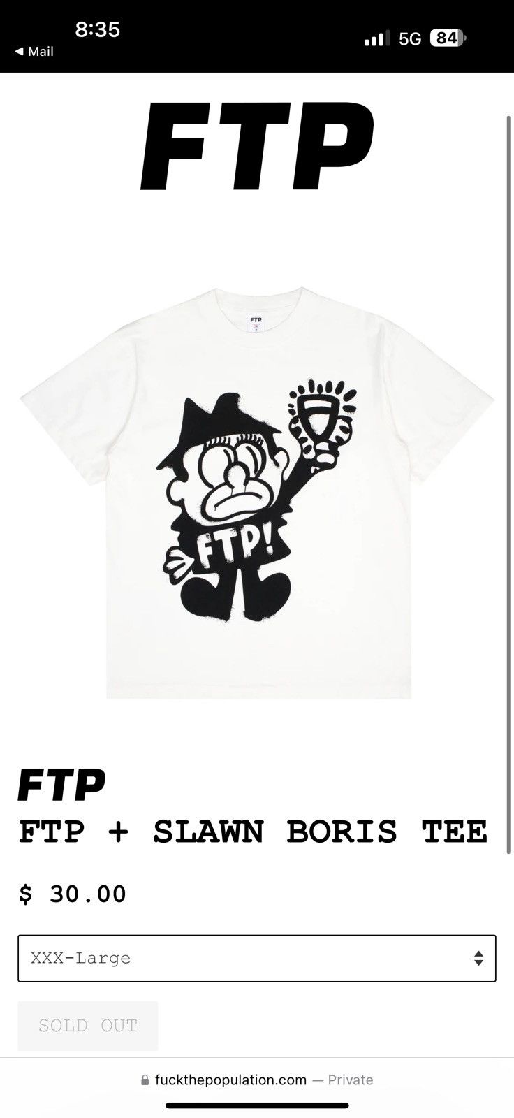 Fuck The Population FTP Slawn Boris Tee 3xl Size US XXL / EU 58 / 5 - 3 Thumbnail