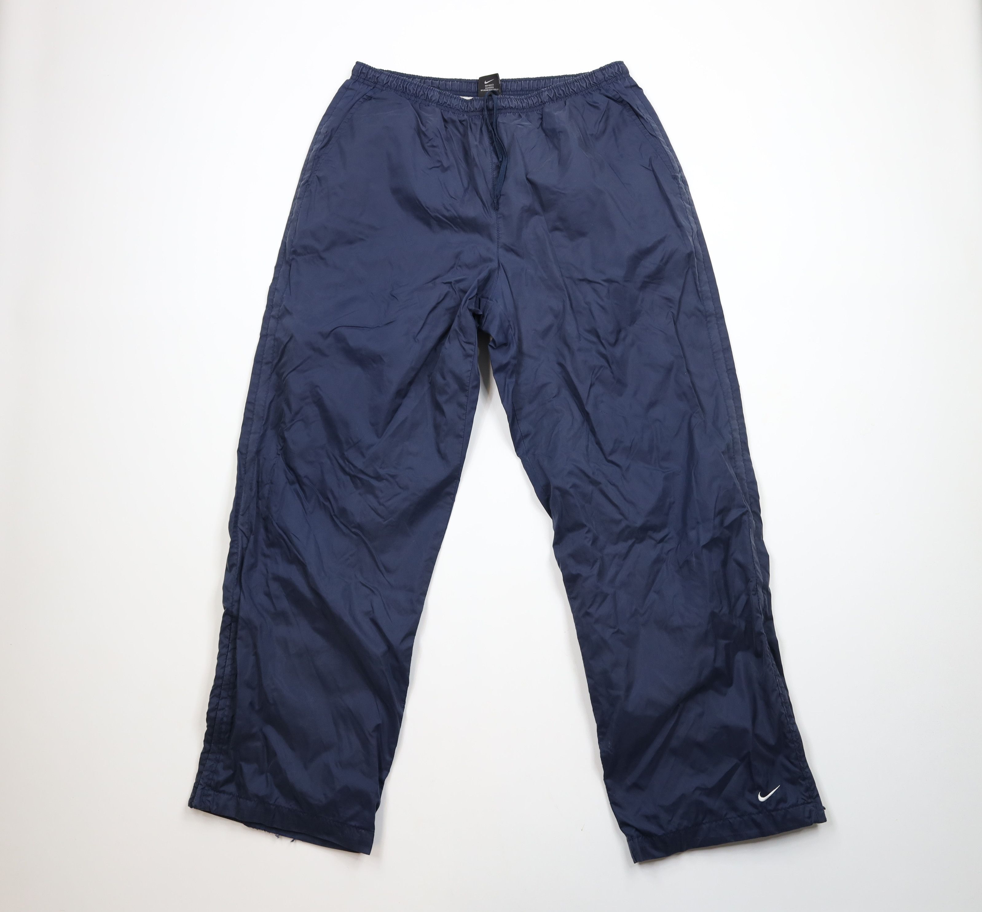 Nike × Vintage Vintage 90s Y2K Nike Travis Scott Mini Swoosh Wide Leg Pants Size US 38 / EU 54 - 1 Thumbnail