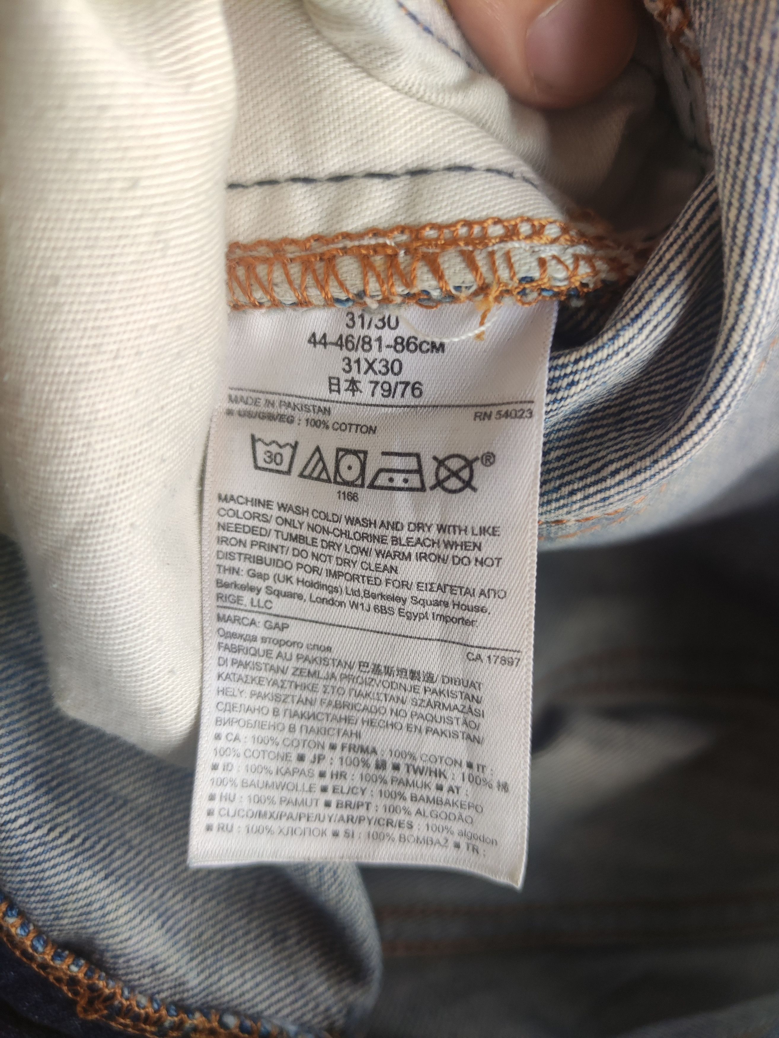 Gap Vintage Gap Rusty Jean Distressed Faded Slim Denim Size US 33 - 7 Thumbnail